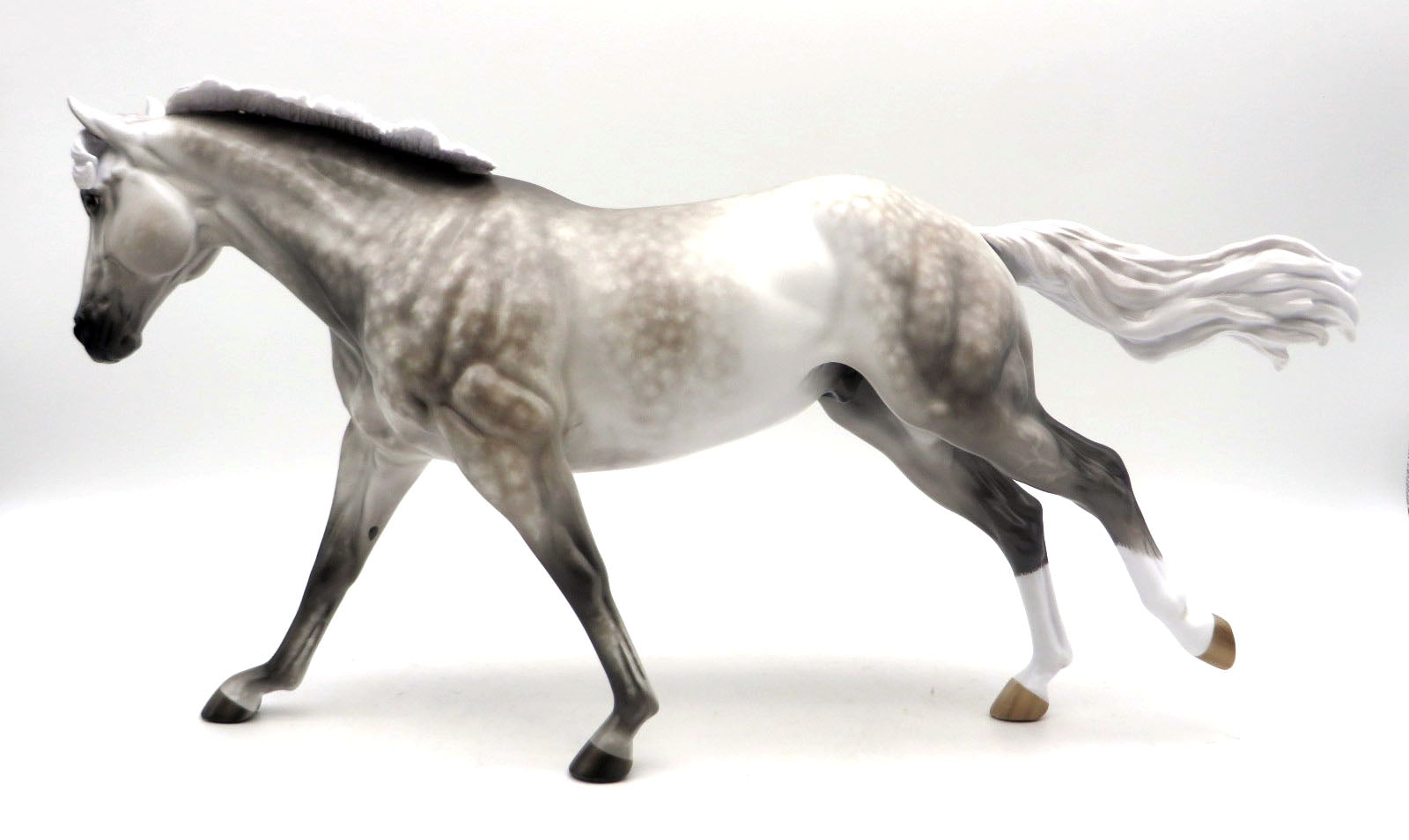 Mercury-OOAK Dapple Grey Running Stock Horse Painted by Sheryl Leisure 6/6/22