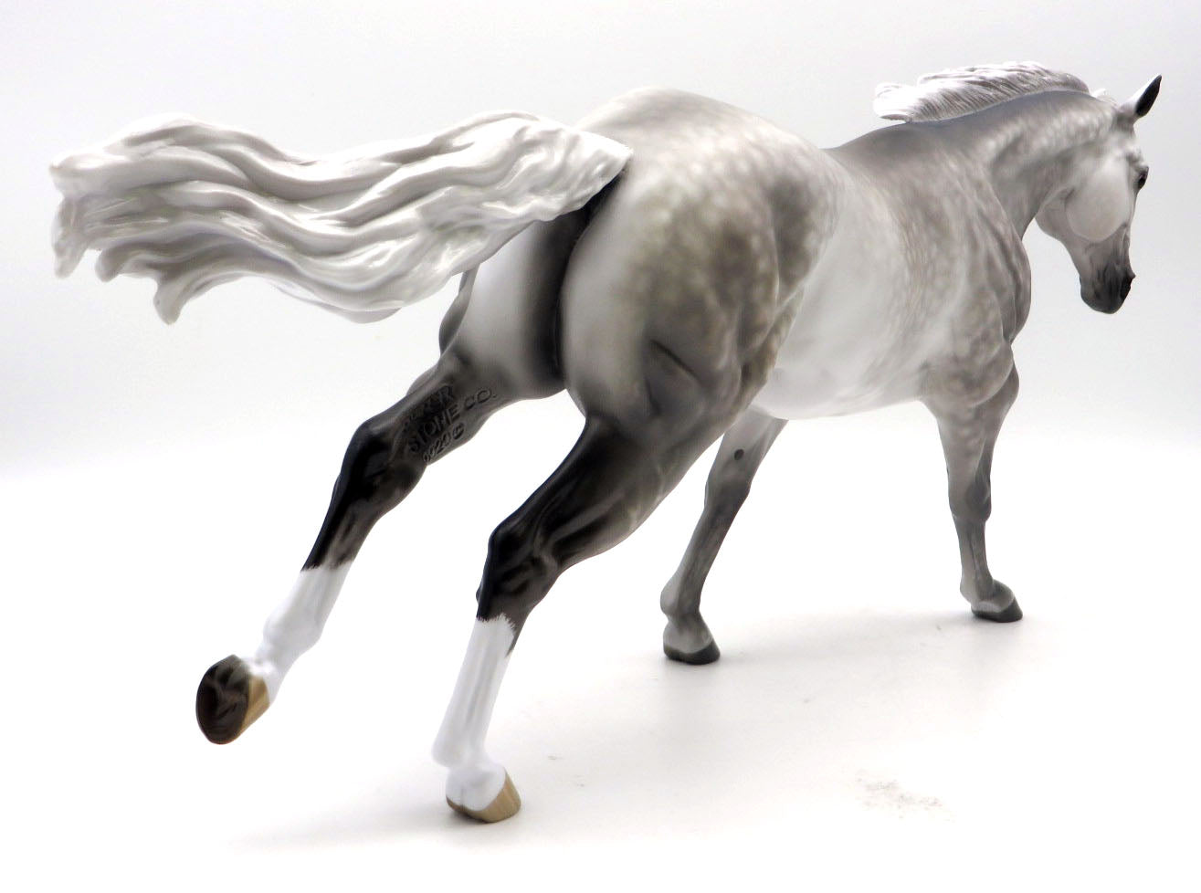 Mercury-OOAK Dapple Grey Running Stock Horse Painted by Sheryl Leisure 6/6/22