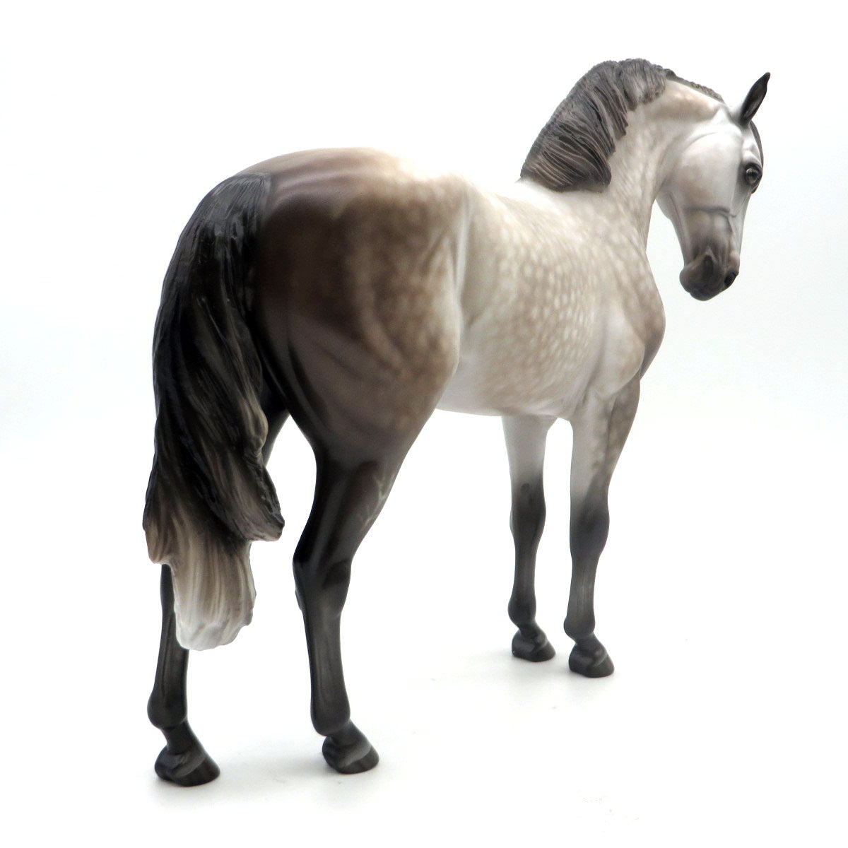 Faunus-OOAK Dapple Grey Andalusian Painted by Sheryl Leisure 6/6/22