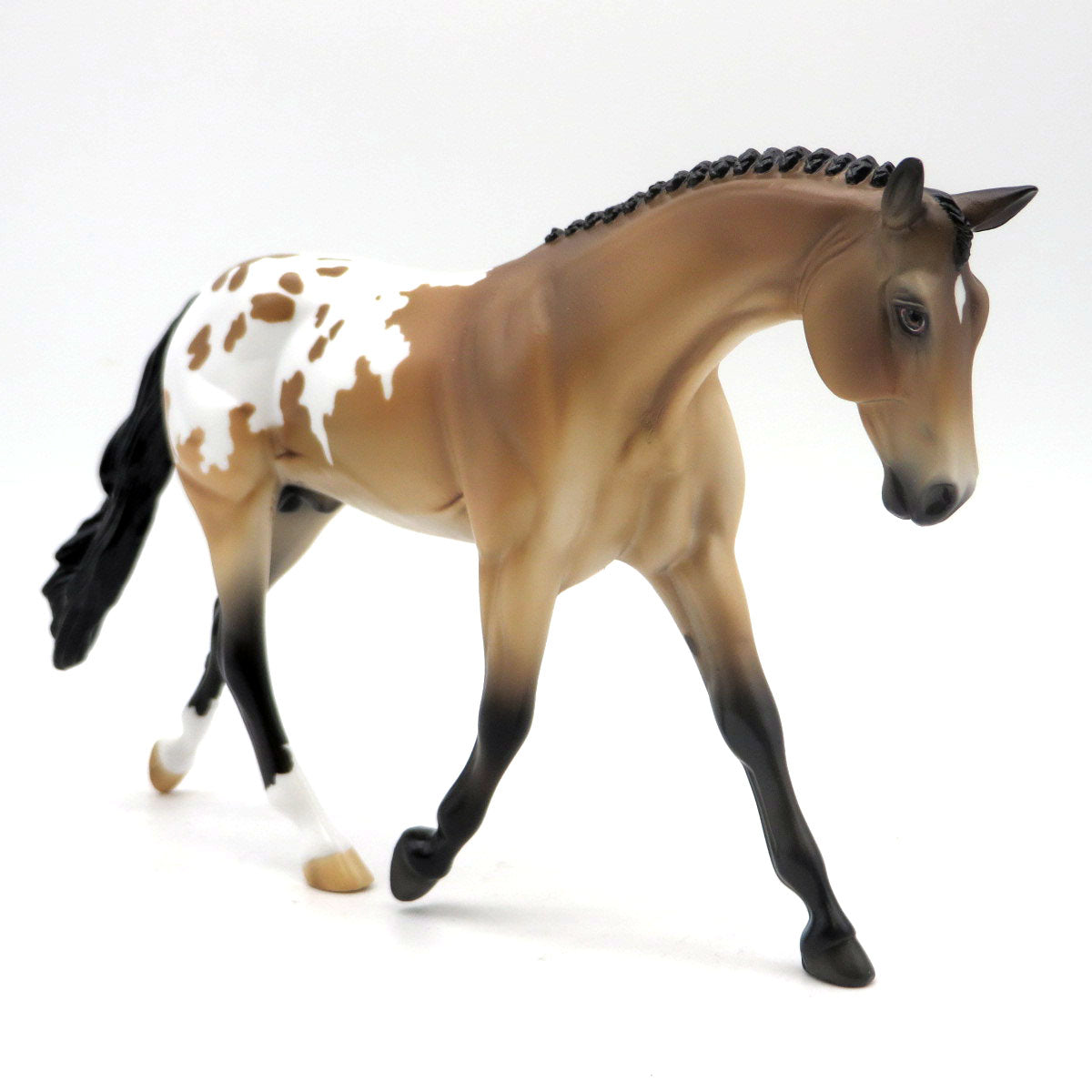 Evander-OOAK Buckskin Appaloosa Pebbles Painted by Jess EQ 2022