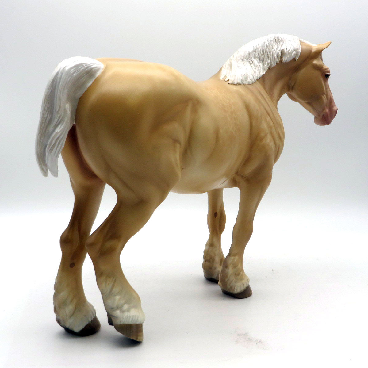Blanche-OOAK Reverse Dapple Draft Mare Painted by Sheryl Leisure 6/13/22