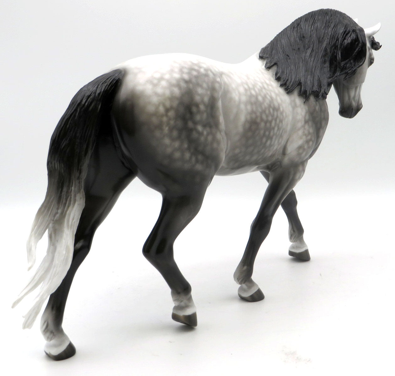 Leopold-OOAK Dapple Grey Irish Draft Painted by Sheryl Leisure 6/13/22