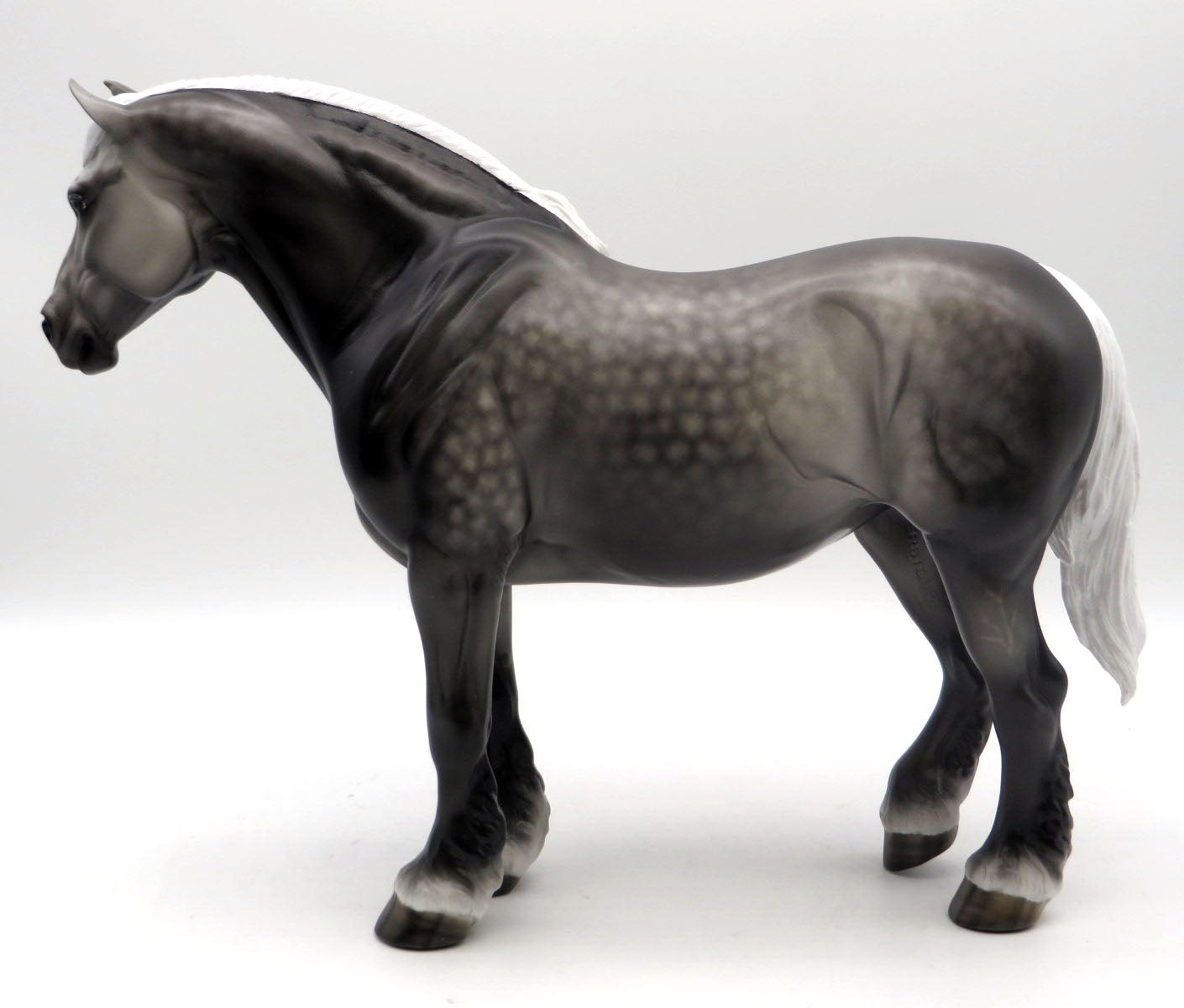 Beatrice-OOAK Dapple Grey Draft Painted by Sheryl Leisure 6/13/22