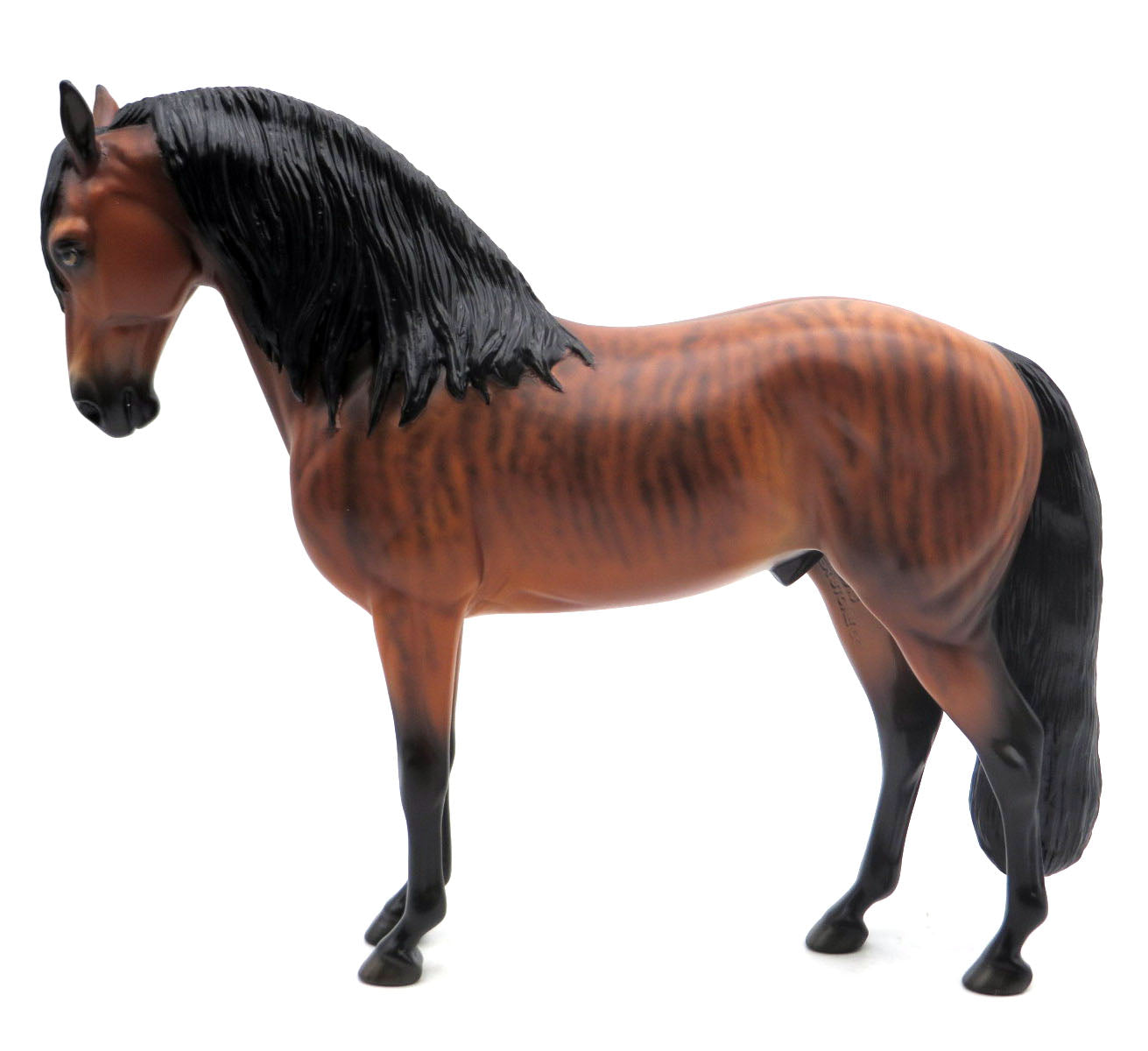 Fuerte Tigre-OOAK Bay Brindle Painted by Sheryl Leisure 6/13/22