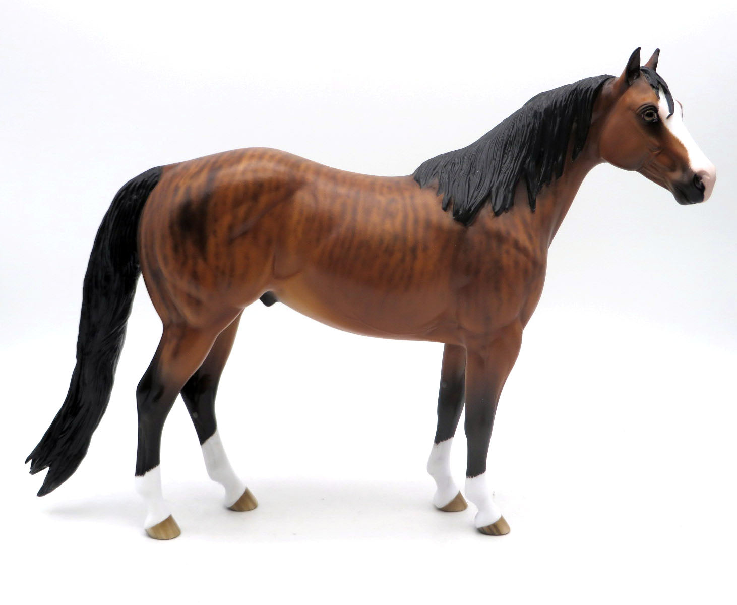 Shoo Bee Doo-OOAK Bay Brindle ISH Painted by Sheryl Leisure 6/13/22