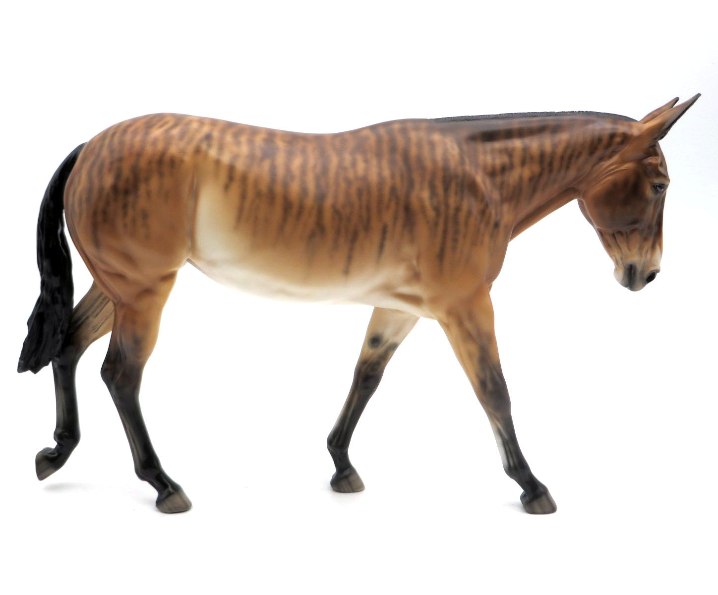 Sham A Lam A Ding Dong-OOAK Brindle Mule Painted by Sheryl Leisure 6/13/22