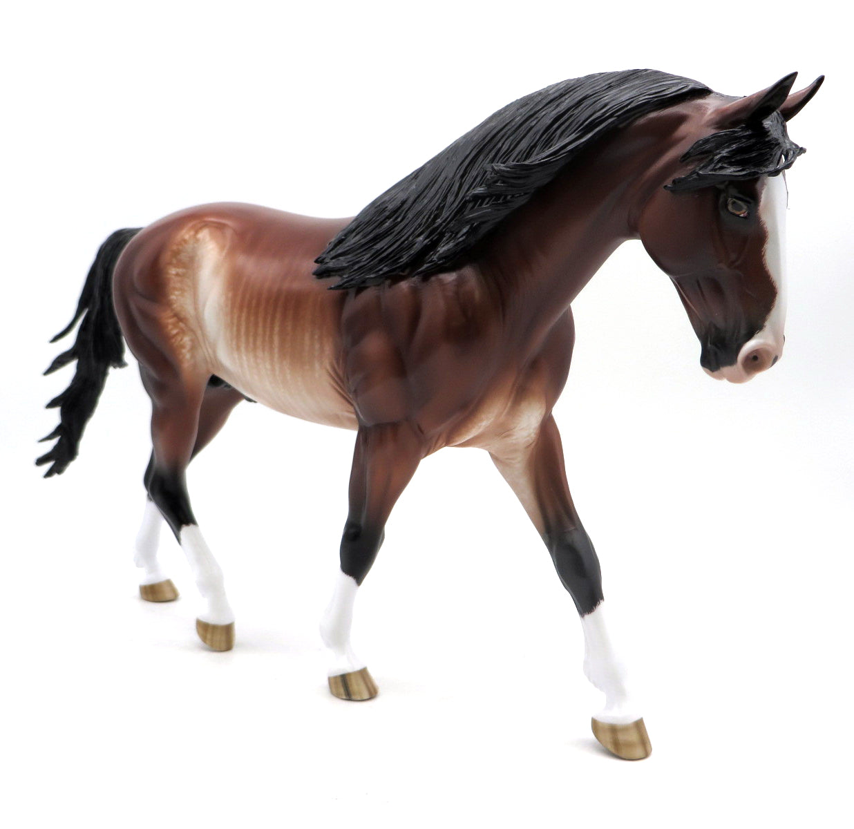 Cadwalader-OOAK Bay Rabicano Irish Drafter Painted by Sheryl Leisure   6/27/22