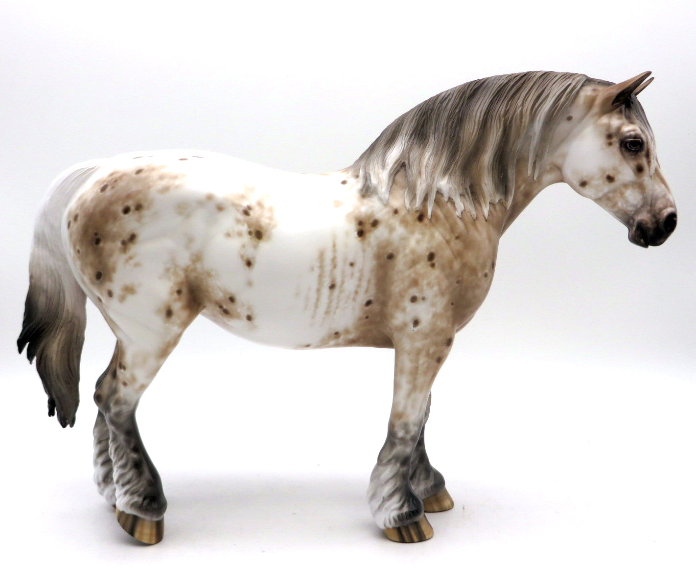 HOLD ON MY HEART-OOAK Loud Appaloosa Draft Painted by Sheryl Leisure 7/1/22