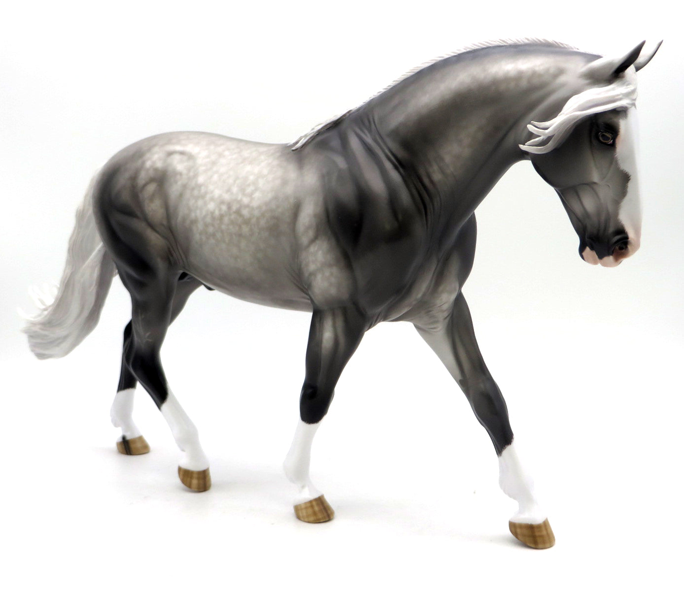 Odin-OOAK Star Dapple Grey Irish Drafter Painted By Sheryl Leisure EQ 22