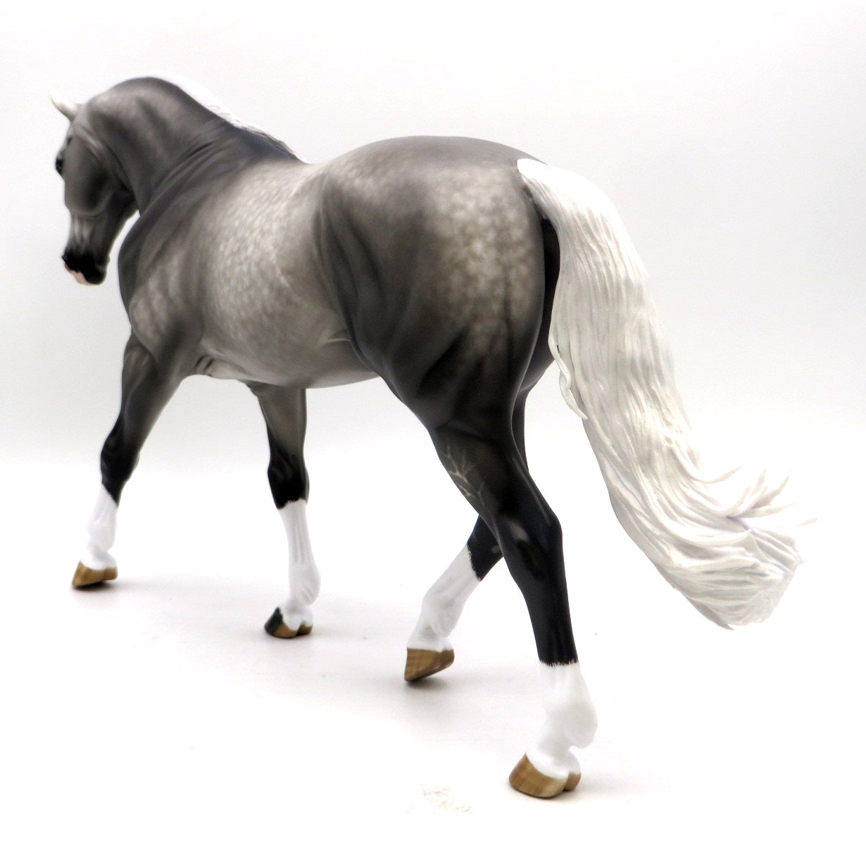 Odin-OOAK Star Dapple Grey Irish Drafter Painted By Sheryl Leisure EQ 22