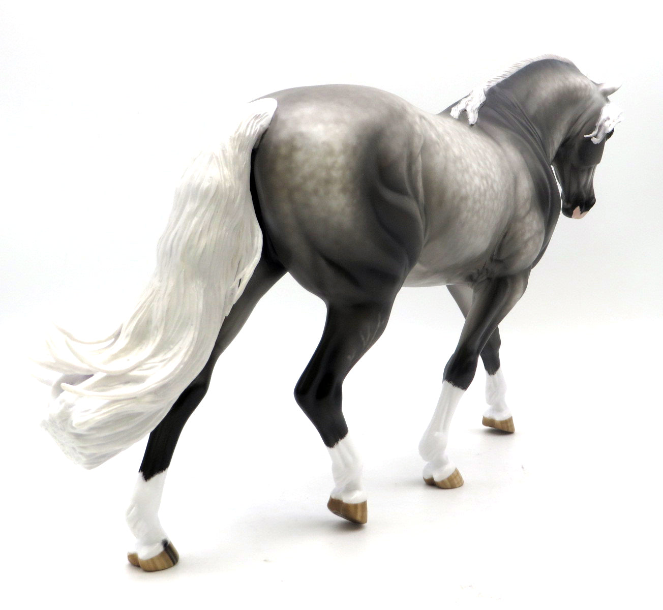 Odin-OOAK Star Dapple Grey Irish Drafter Painted By Sheryl Leisure EQ 22