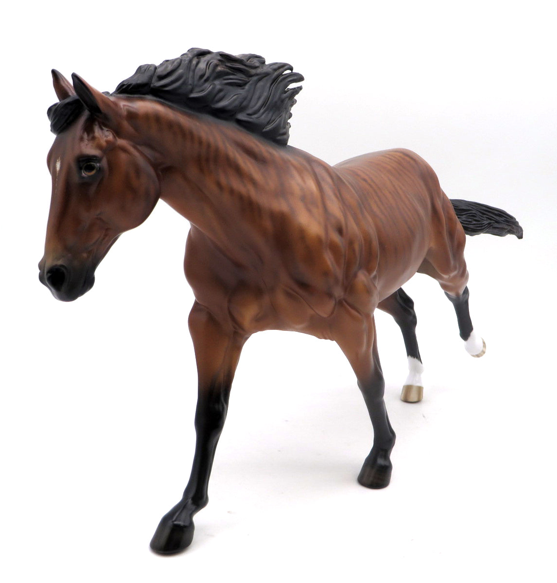 Love me or Leave Me-OOAK Brindle Stock Horse Painted by Sheryl Leisure 7/11/22