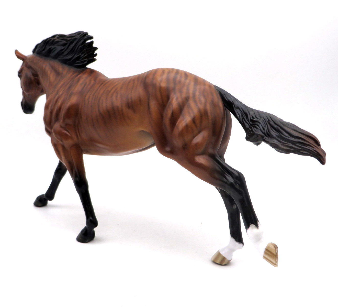 Love me or Leave Me-OOAK Brindle Stock Horse Painted by Sheryl Leisure 7/11/22