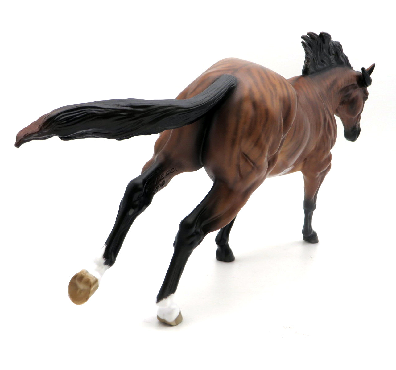 Love me or Leave Me-OOAK Brindle Stock Horse Painted by Sheryl Leisure 7/11/22