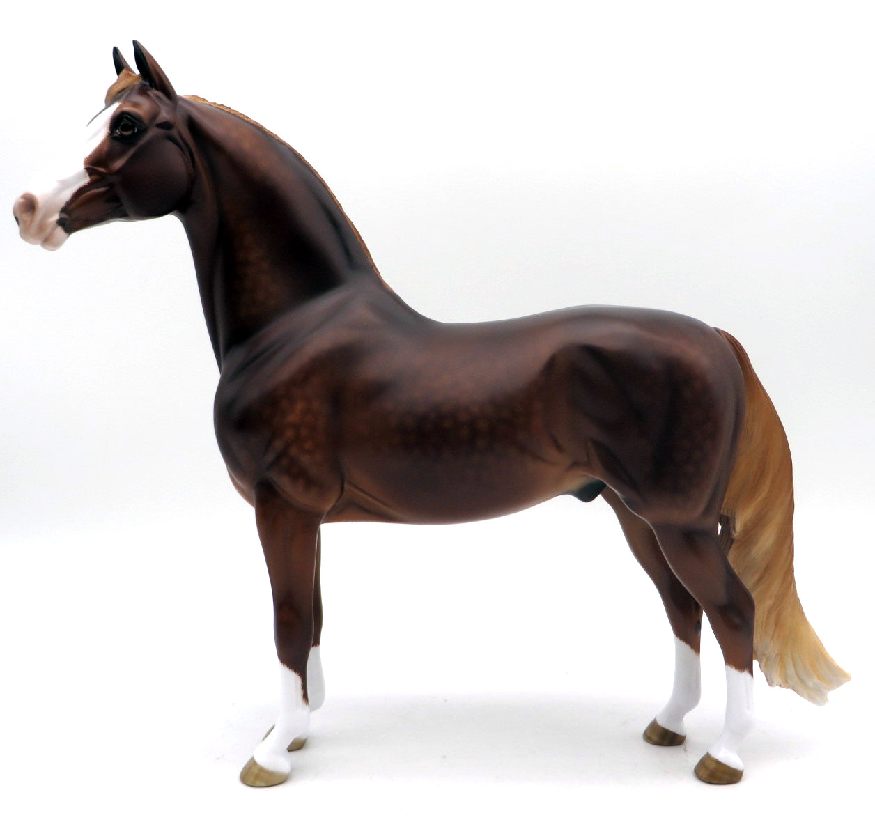 The Thrill of it All-OOAK Appaloosa Mustang  Dapple Chestnut Morgan Painted by Sheryl Leisure 7/11/22