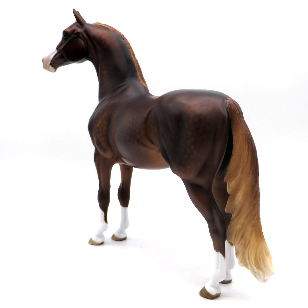 The Thrill of it All-OOAK Appaloosa Mustang  Dapple Chestnut Morgan Painted by Sheryl Leisure 7/11/22