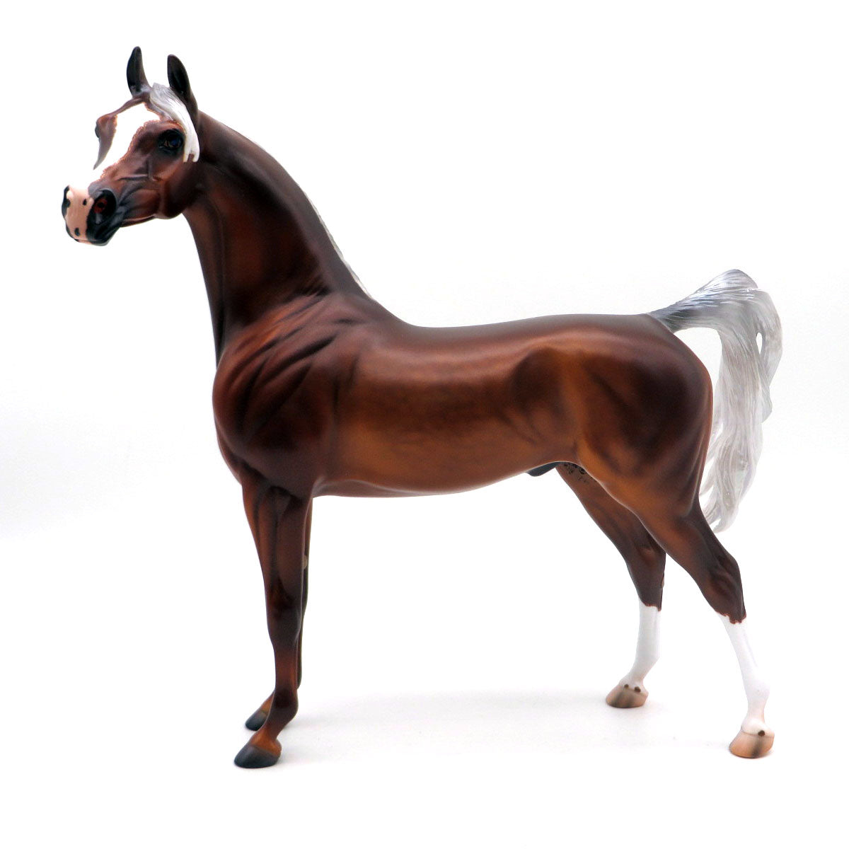 Milton-OOAK Liver Chestnut Arabian Painted by Caroline Boydston 8/8/22