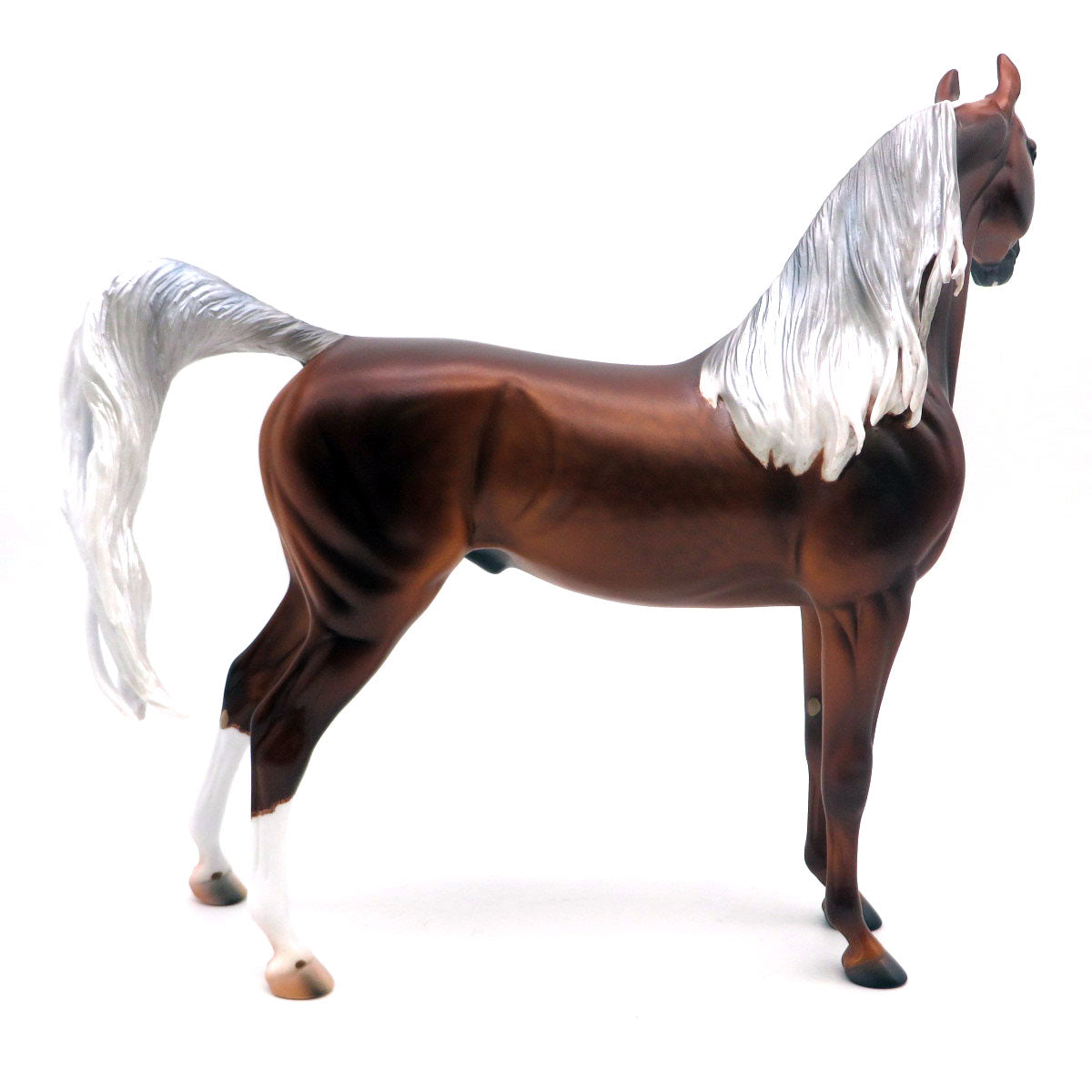 Milton-OOAK Liver Chestnut Arabian Painted by Caroline Boydston 8/8/22