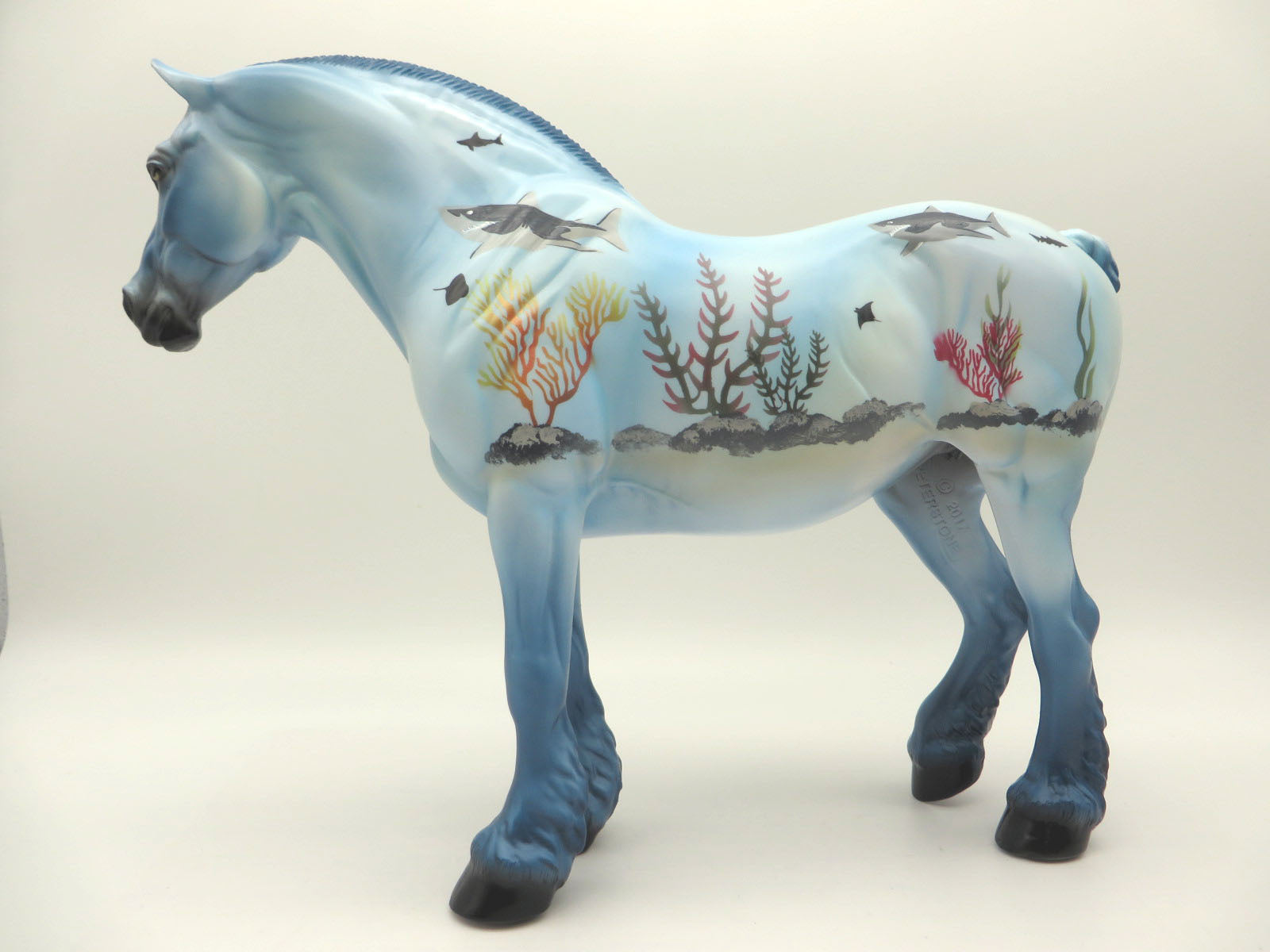 Sharknado-OOAK Deco Heavy Draft Mare Draft Shark Week 22