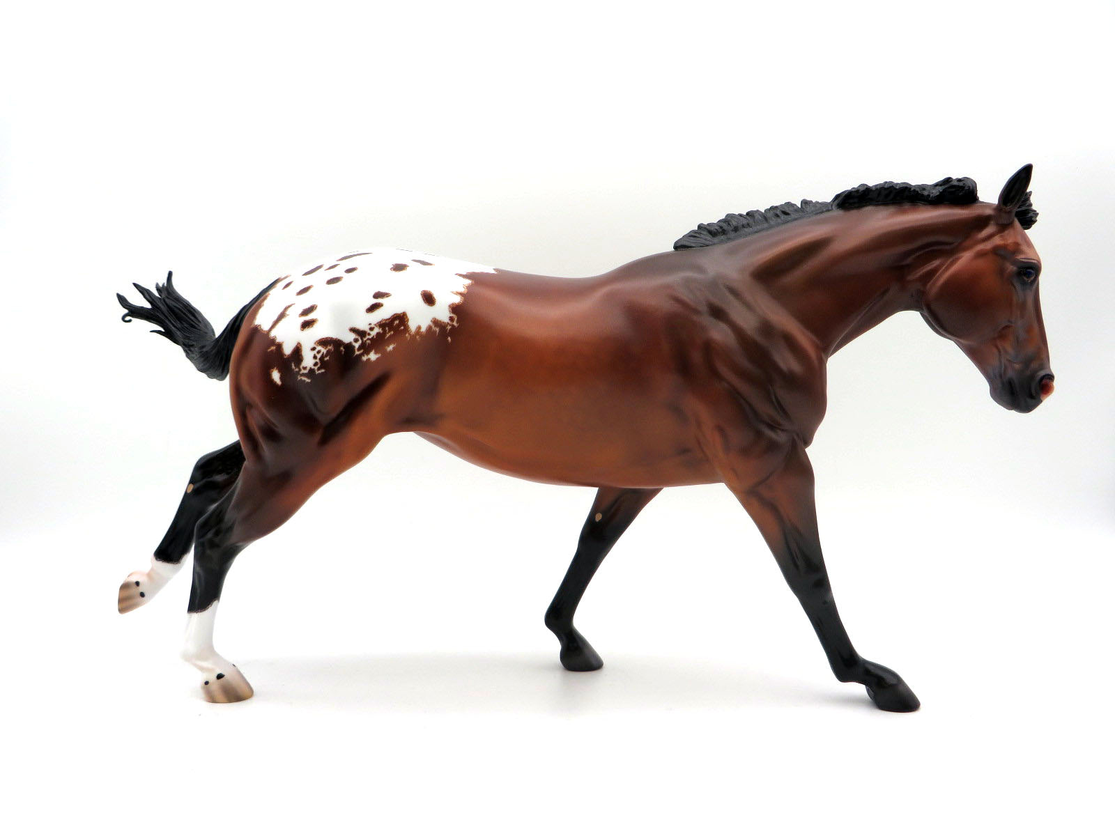 Fleetstreet-OOAK Dapple Bay Appaloosa Running Stock Horse  By Caroline Boydston 8/15/22