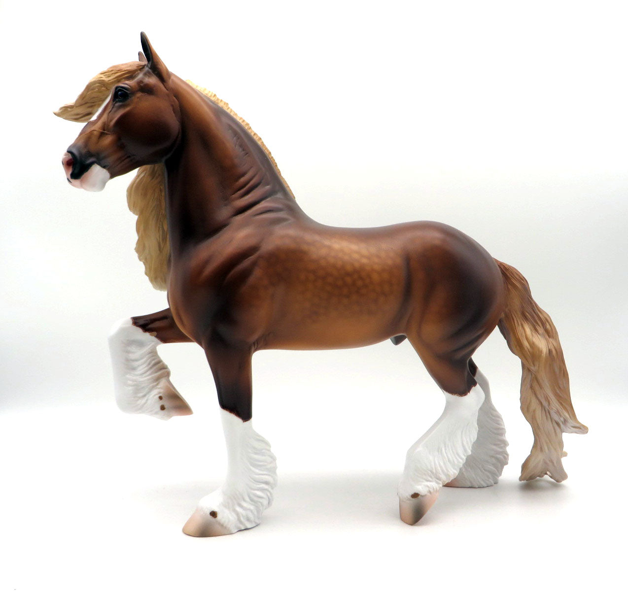 Buford-OOAK Dapple Chestnut Trotting Draft By Caroline Boydston 8/24/22