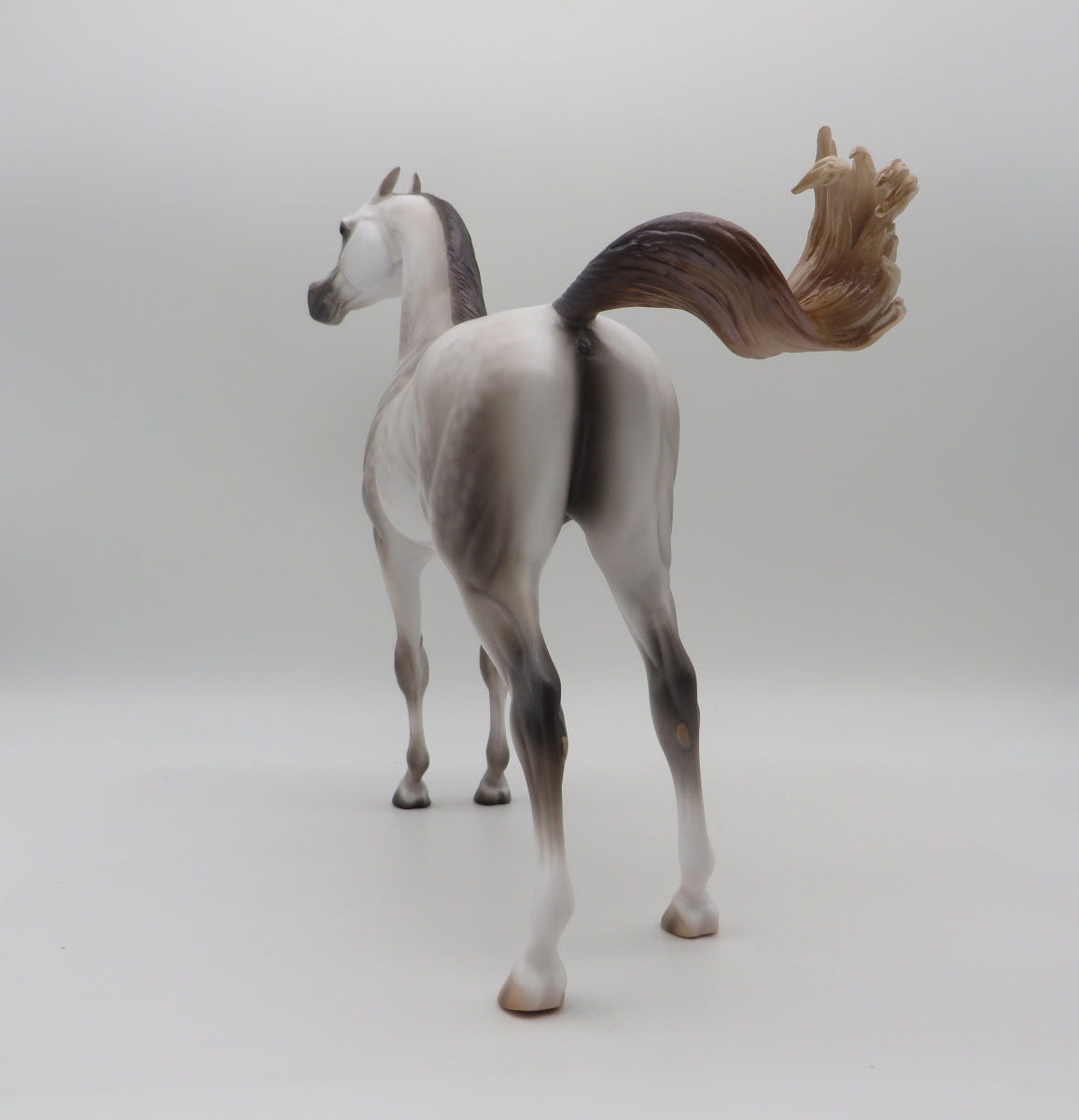Fox on the Run-OOAK Dapple Mulberry Gray Arabian By Caroline Boydston 11/14/22