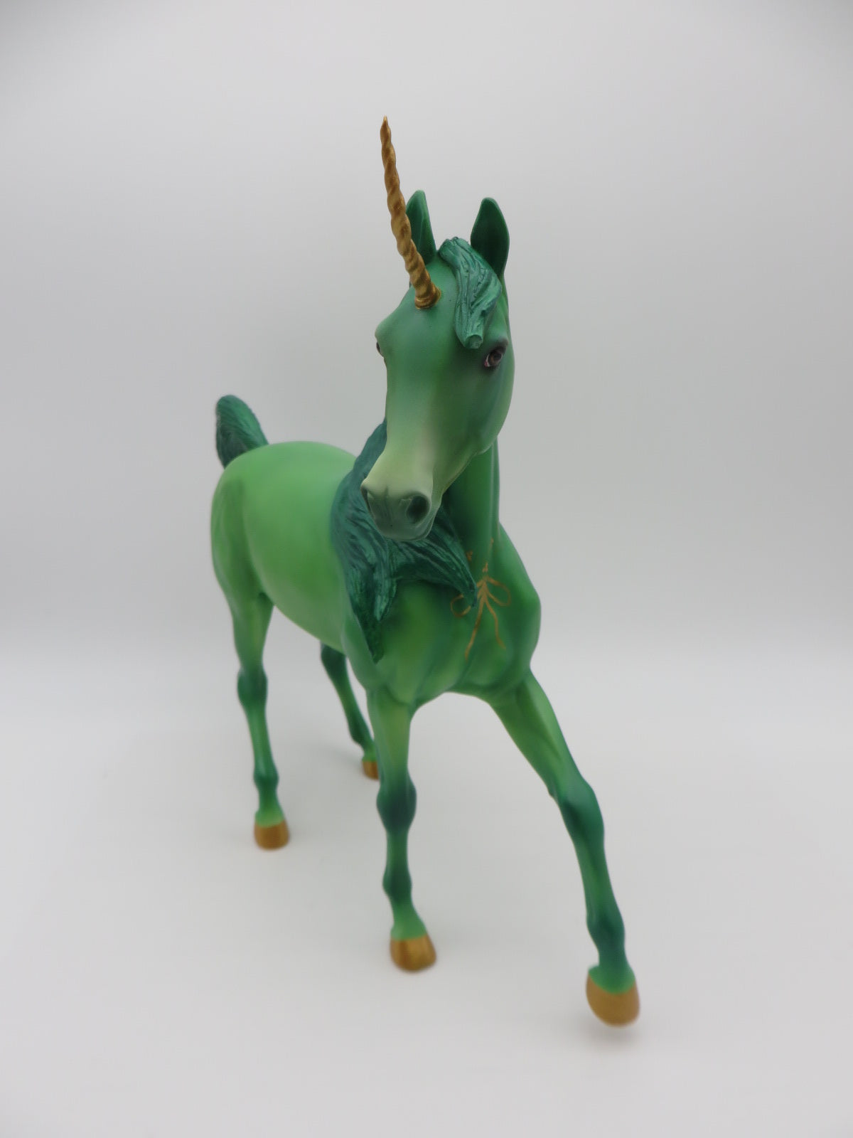 The Gunch - OOAK - Green Unicorn Arabian Mare By Angela Marleau- Christmas Tails 2022 - CT22