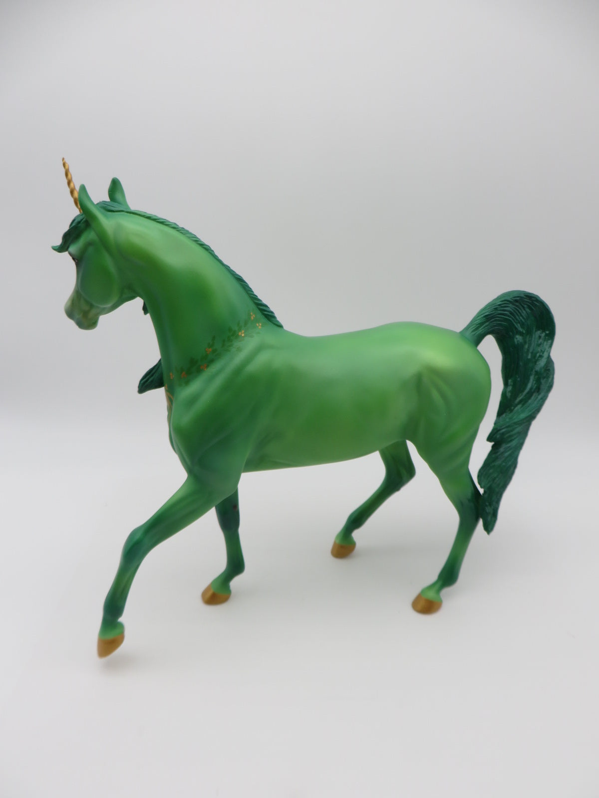 The Gunch - OOAK - Green Unicorn Arabian Mare By Angela Marleau- Christmas Tails 2022 - CT22