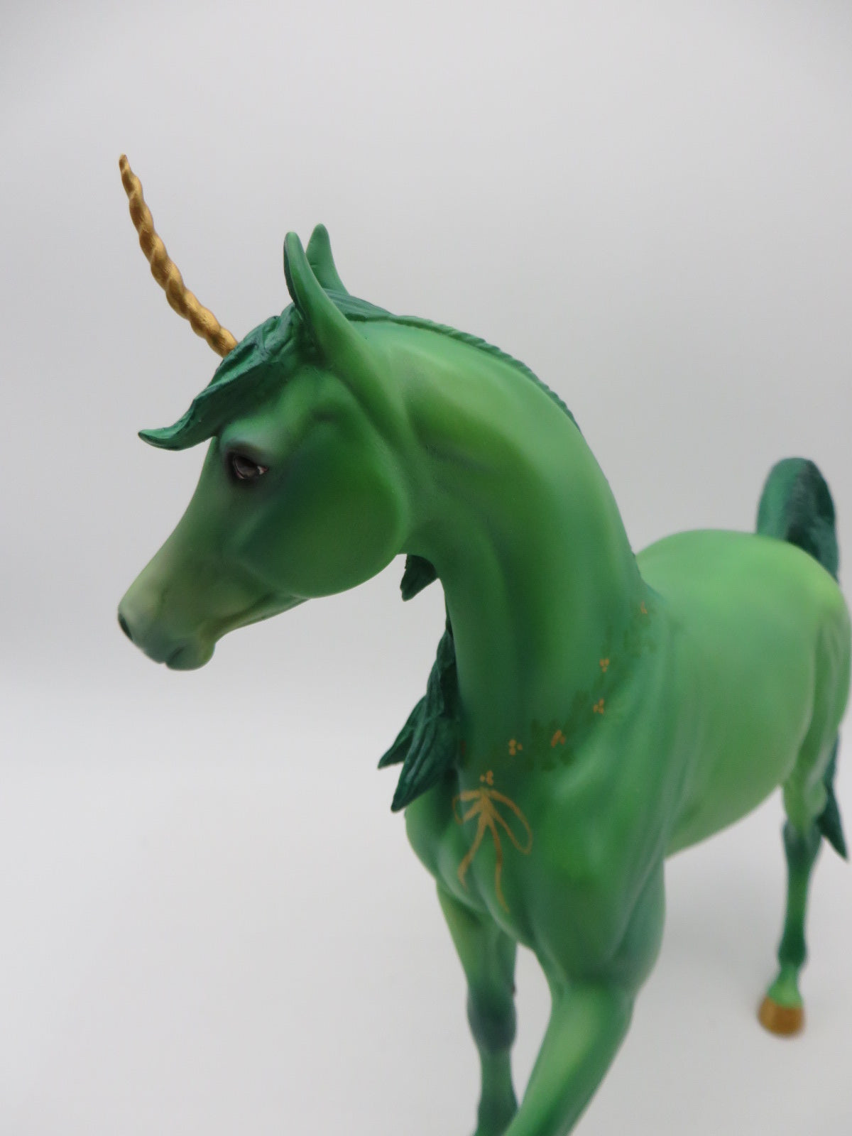 The Gunch - OOAK - Green Unicorn Arabian Mare By Angela Marleau- Christmas Tails 2022 - CT22