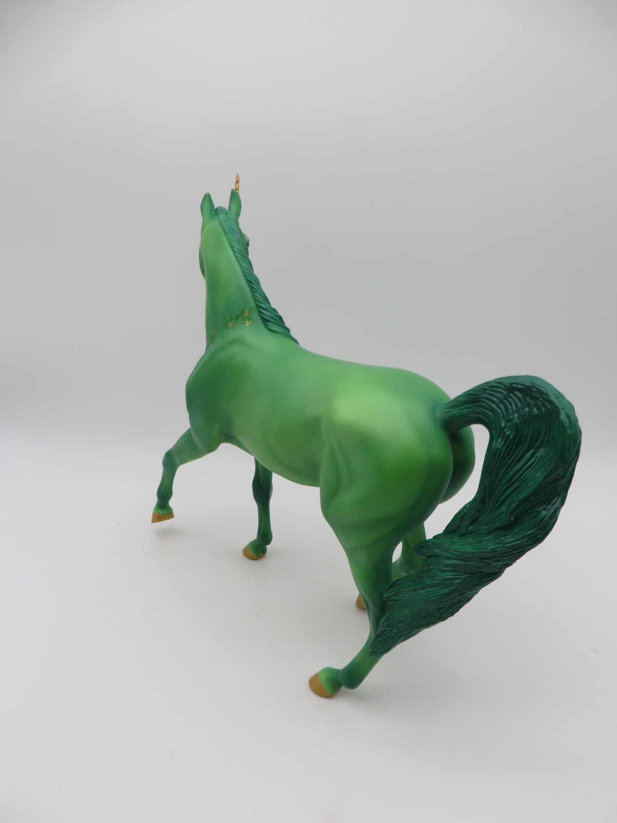 The Gunch - OOAK - Green Unicorn Arabian Mare By Angela Marleau- Christmas Tails 2022 - CT22