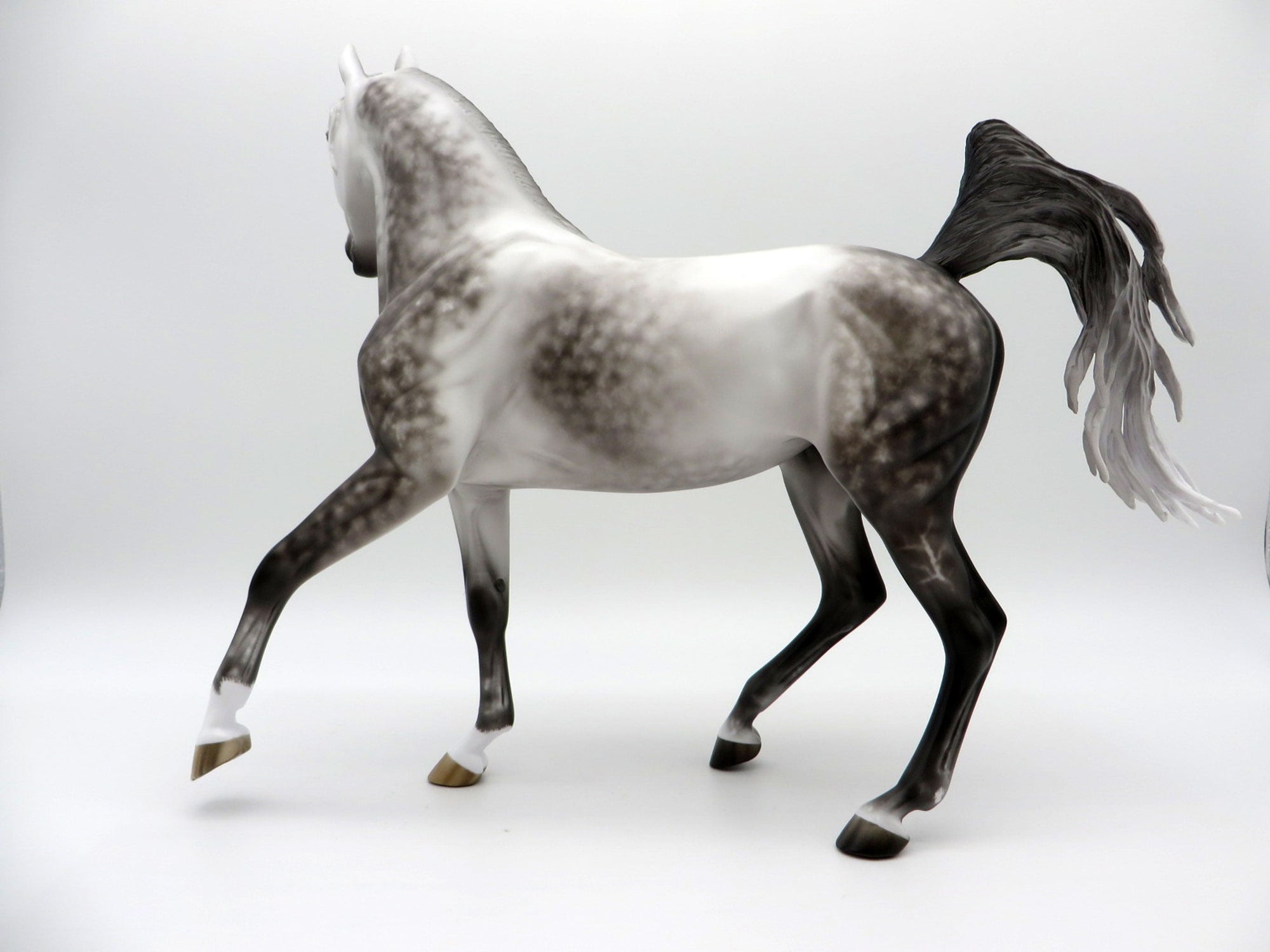 I&#39;ll Be Yours-OOAK Star Dapple Grey Arabian Mare Painted by Sheryl Leisure 8/1/21