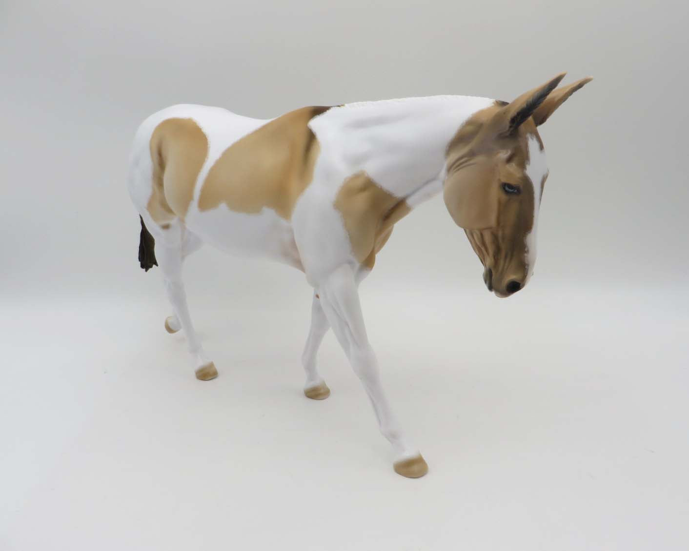 Ida Louise - OOAK - Tobiano Dun Mule By Dawn Quick - Best Offers 4/24/23