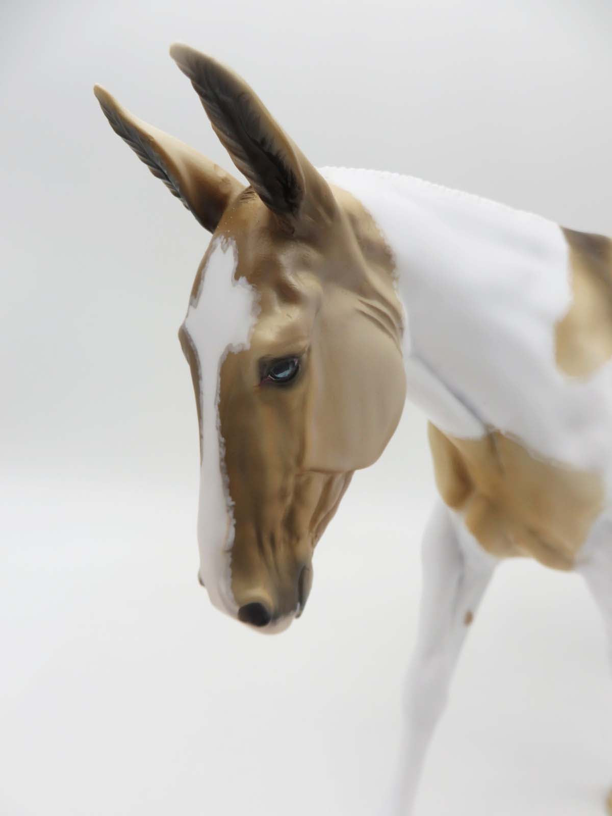 Ida Louise - OOAK - Tobiano Dun Mule By Dawn Quick - Best Offers 4/24/23