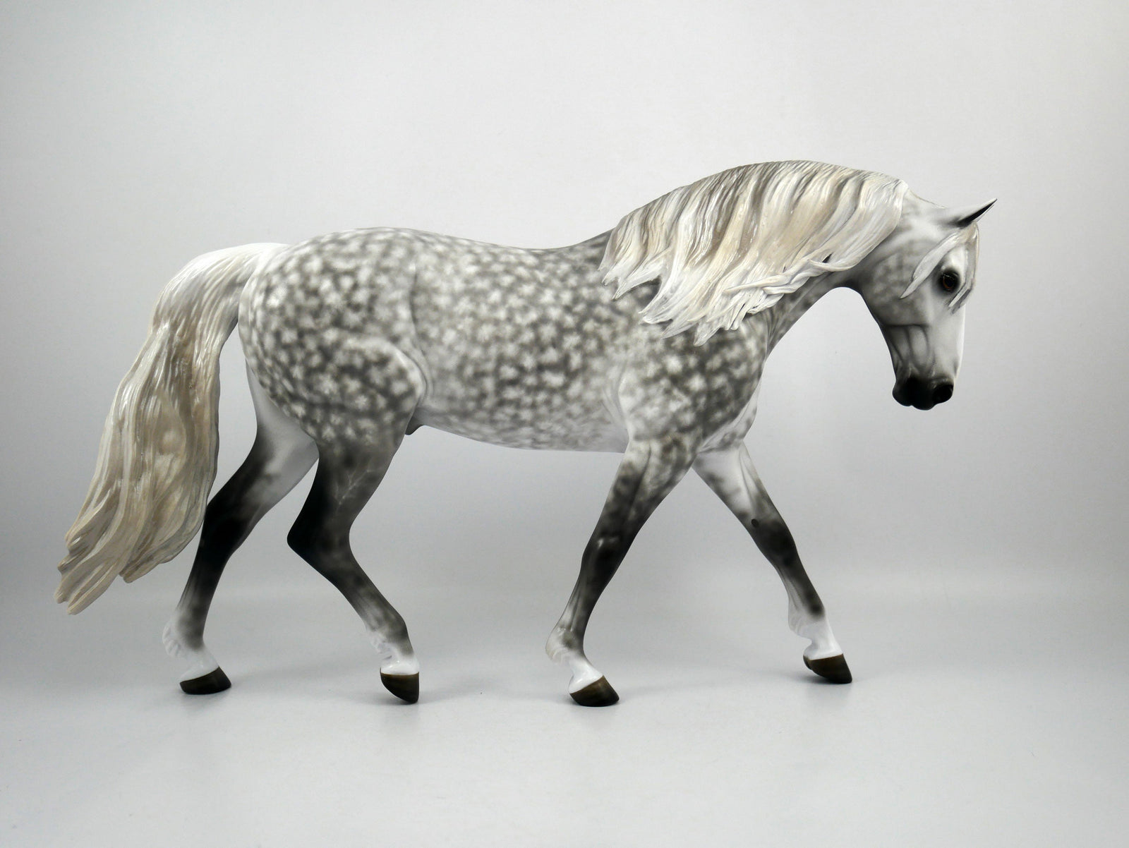 Ignatius-OOAK Dapple Grey Irish Draft Painted By Sheryl Leisure 1/15/21