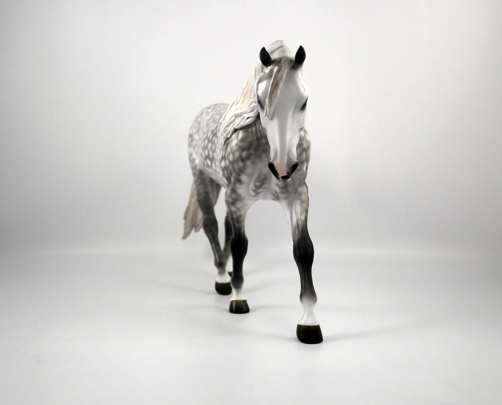 Ignatius-OOAK Dapple Grey Irish Draft Painted By Sheryl Leisure 1/15/21