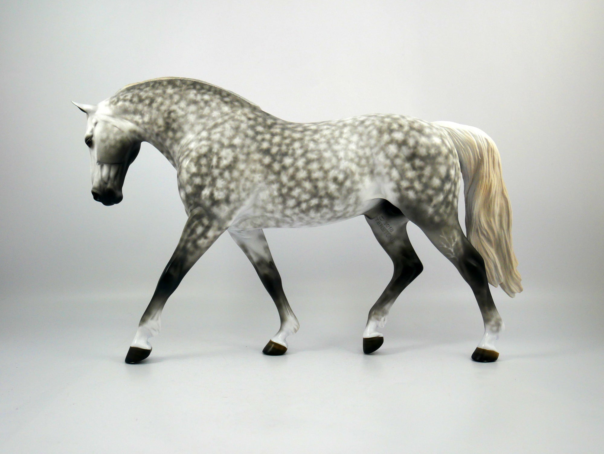 Ignatius-OOAK Dapple Grey Irish Draft Painted By Sheryl Leisure 1/15/21