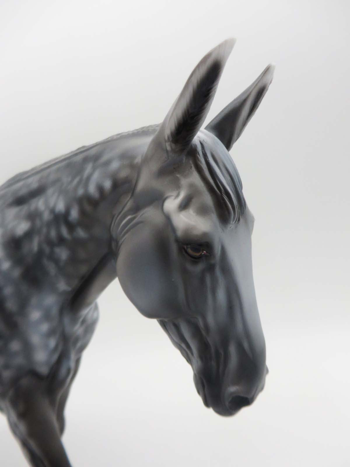 Imogene - OOAK - Dappled Dark Grey Mule By Dawn Quick - SHCF23