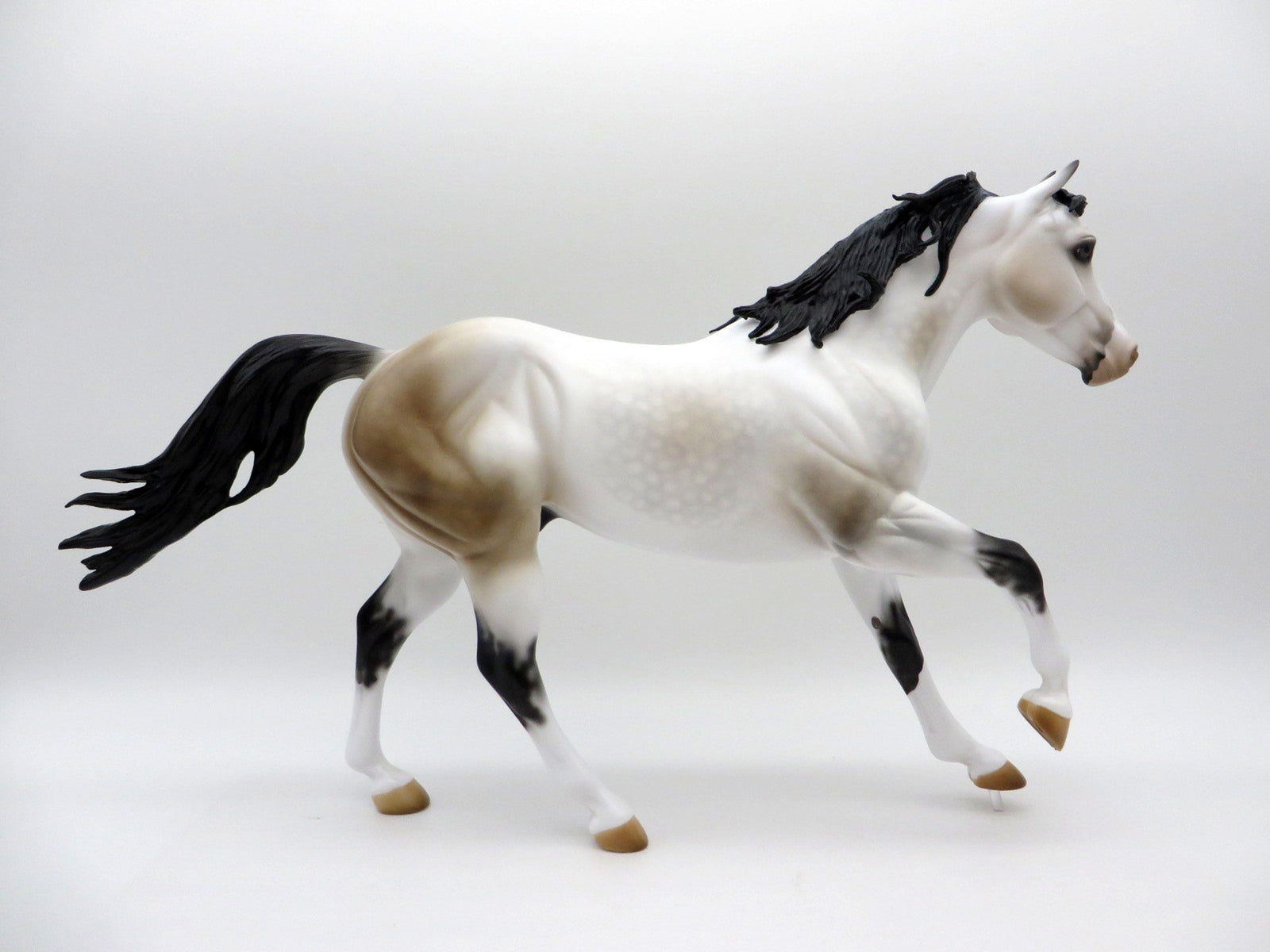 Impressionistic-Rose Grey Foundation Quarter Horse Painted By Audrey Dixon EQ 21