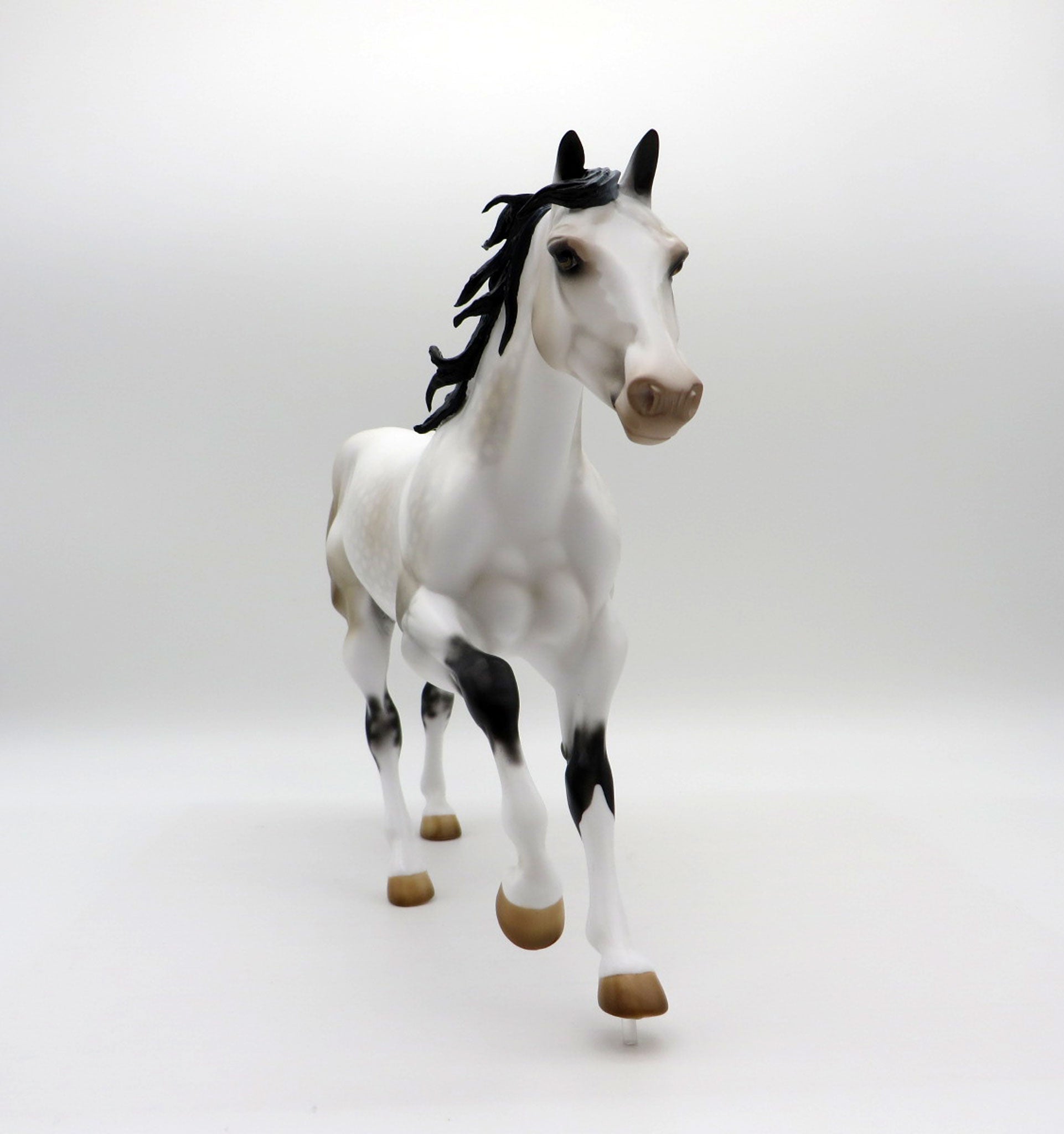 Impressionistic-Rose Grey Foundation Quarter Horse Painted By Audrey Dixon EQ 21