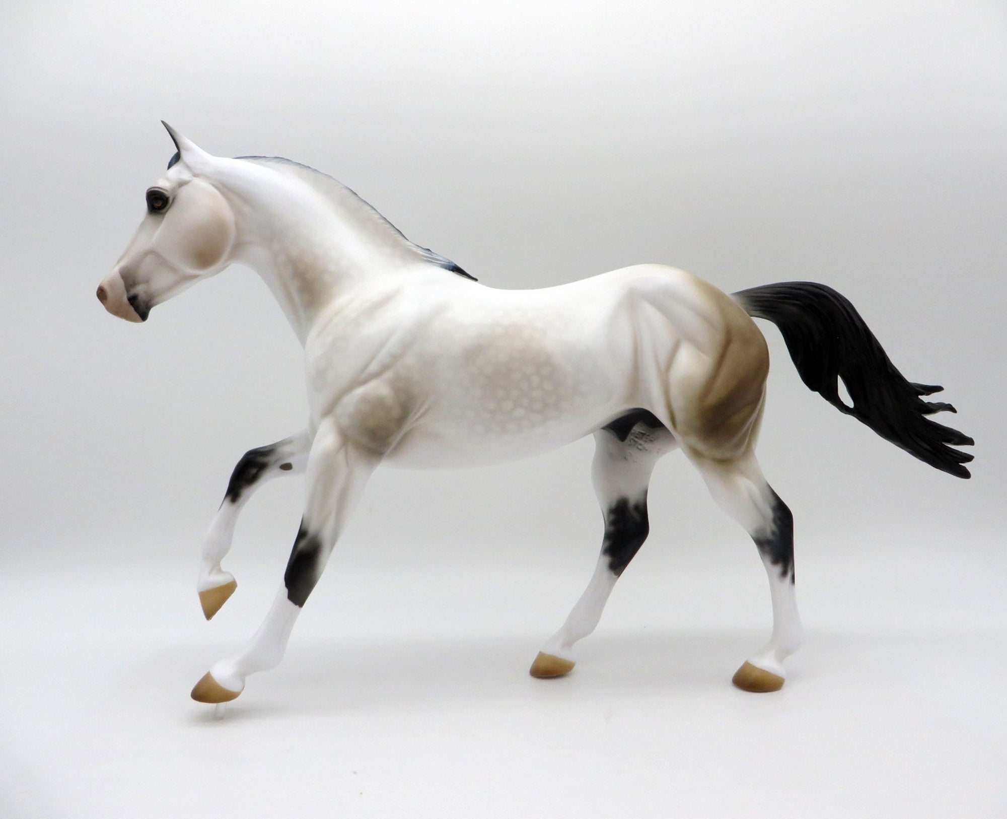 Impressionistic-Rose Grey Foundation Quarter Horse Painted By Audrey Dixon EQ 21