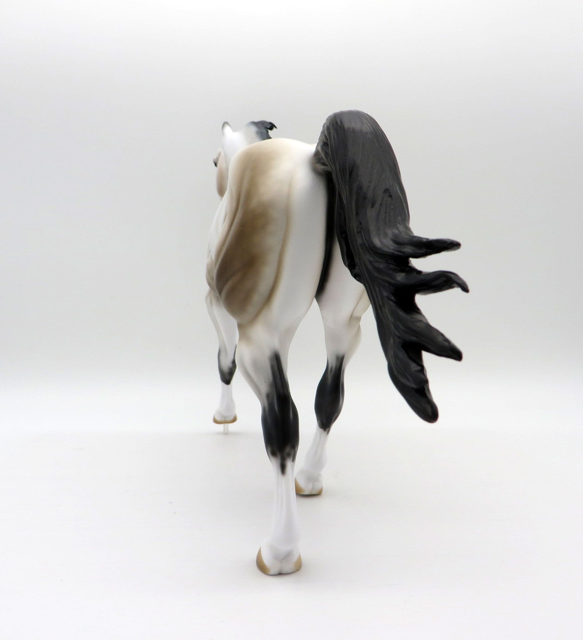 Impressionistic-Rose Grey Foundation Quarter Horse Painted By Audrey Dixon EQ 21