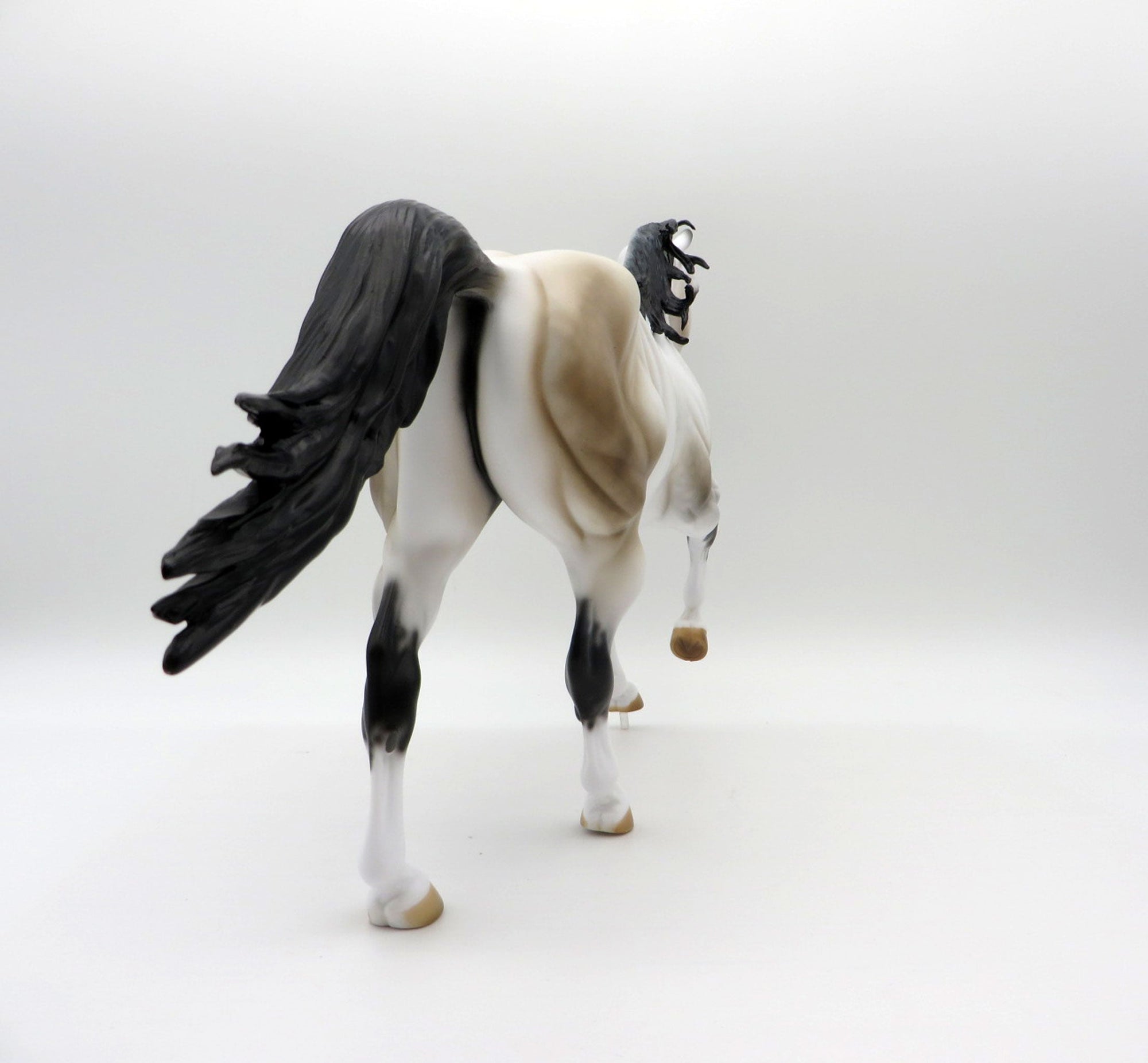 Impressionistic-Rose Grey Foundation Quarter Horse Painted By Audrey Dixon EQ 21