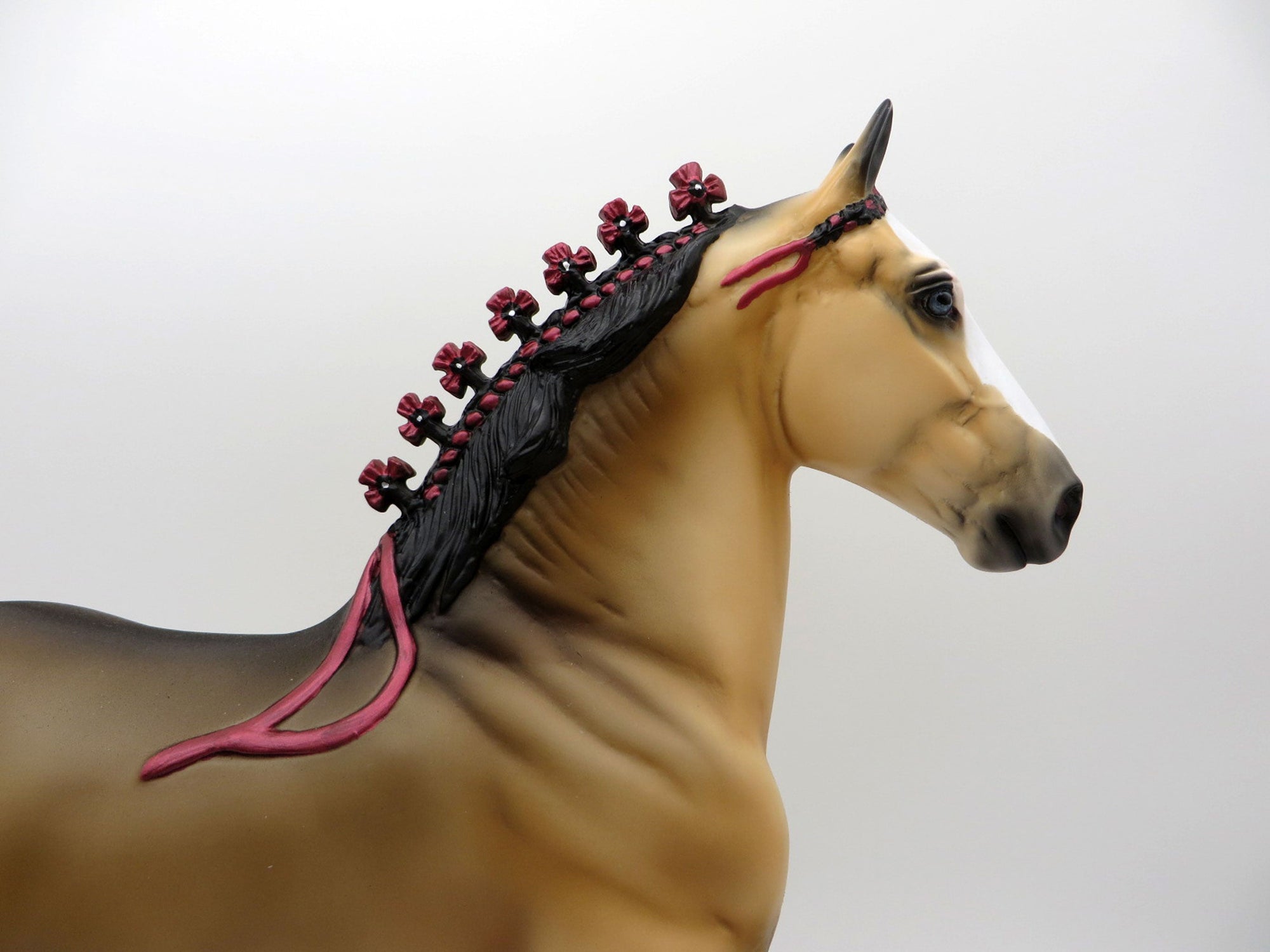 In Flanders Field-LE-5 Buckskin Trotting Drafter Painted by Ellen Robbins 6/28/21