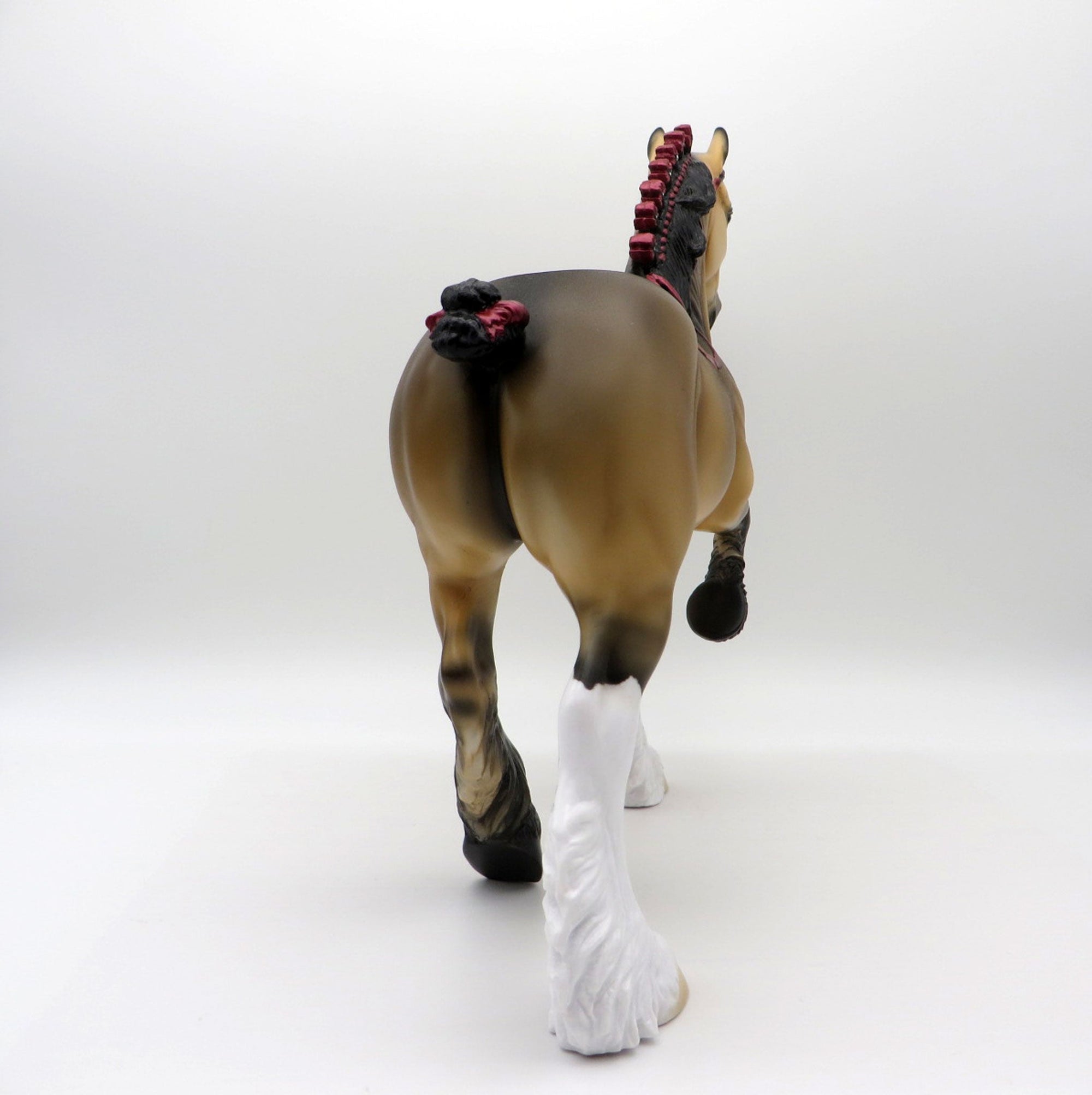 In Flanders Field-LE-5 Buckskin Trotting Drafter Painted by Ellen Robbins 6/28/21