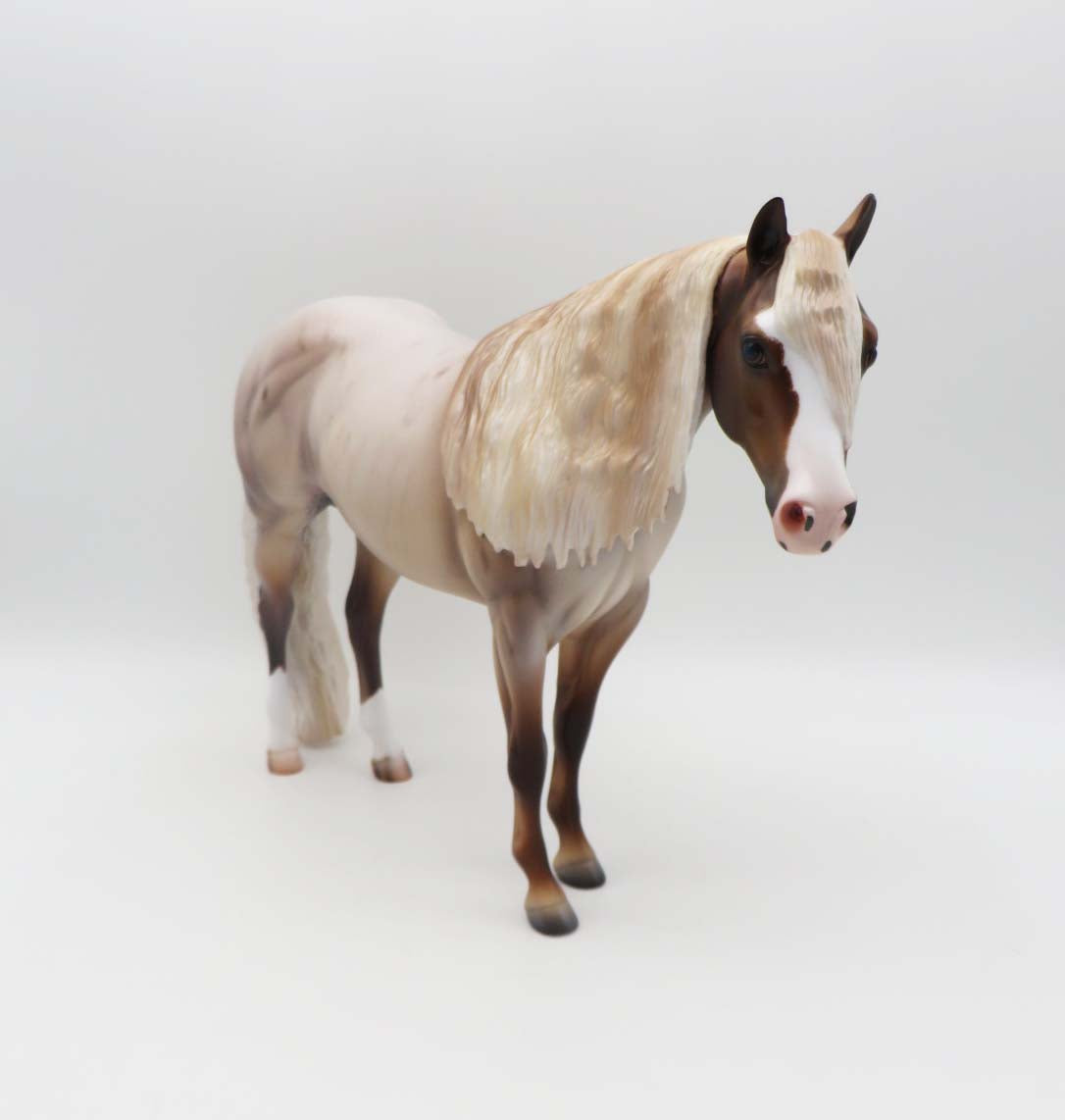 Jamerson - OOAK - Strawberry Roan Ideal Stock Horse By Caroline Boydston BEST OFFER 3/13/23