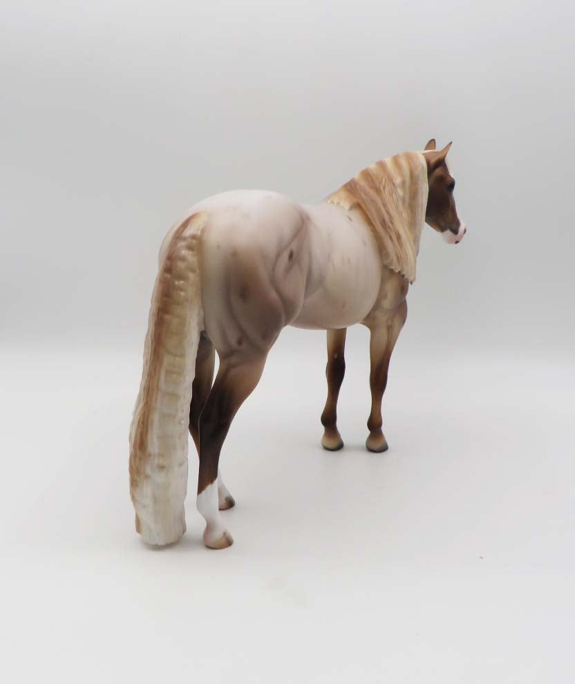 Jamerson - OOAK - Strawberry Roan Ideal Stock Horse By Caroline Boydston BEST OFFER 3/13/23