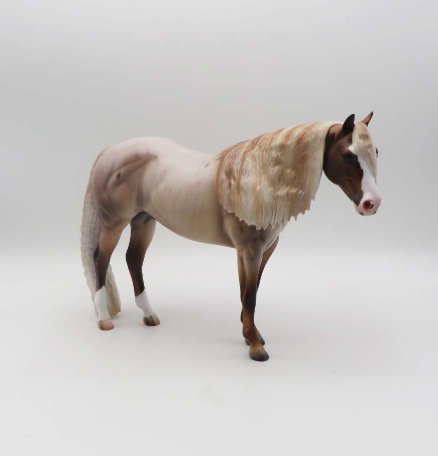 Jamerson - OOAK - Strawberry Roan Ideal Stock Horse By Caroline Boydston BEST OFFER 3/13/23
