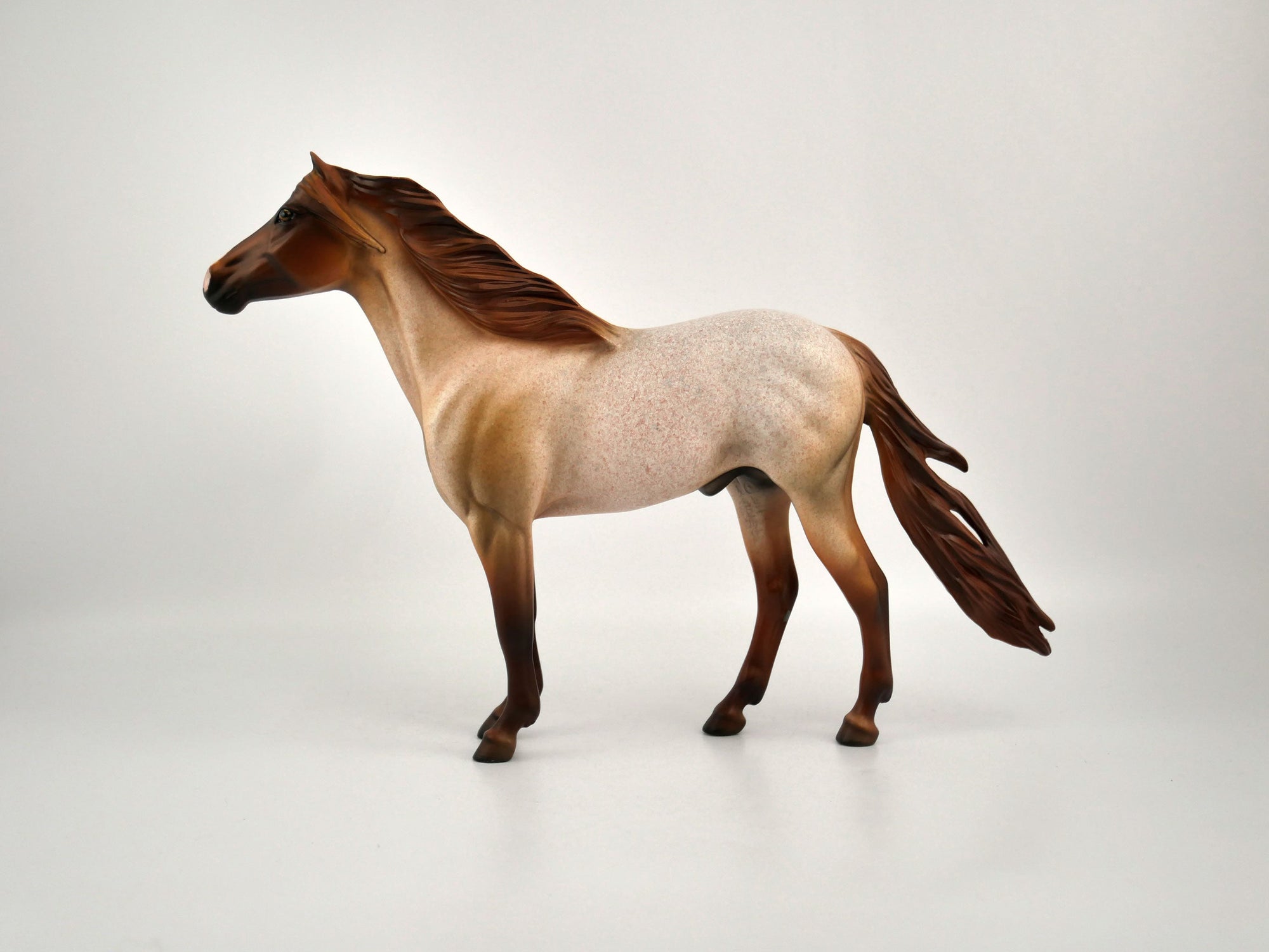 Jasper-OOAK Red Roan Mustang Painted by Dawn Quick