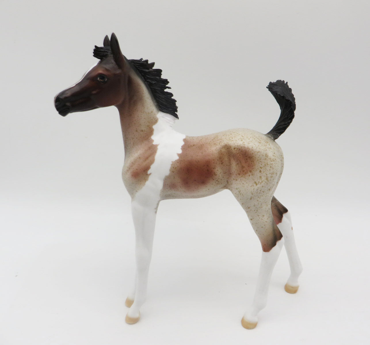 Jazz-OOAK Roan Pinto Foal by Dawn Quick P&C 23