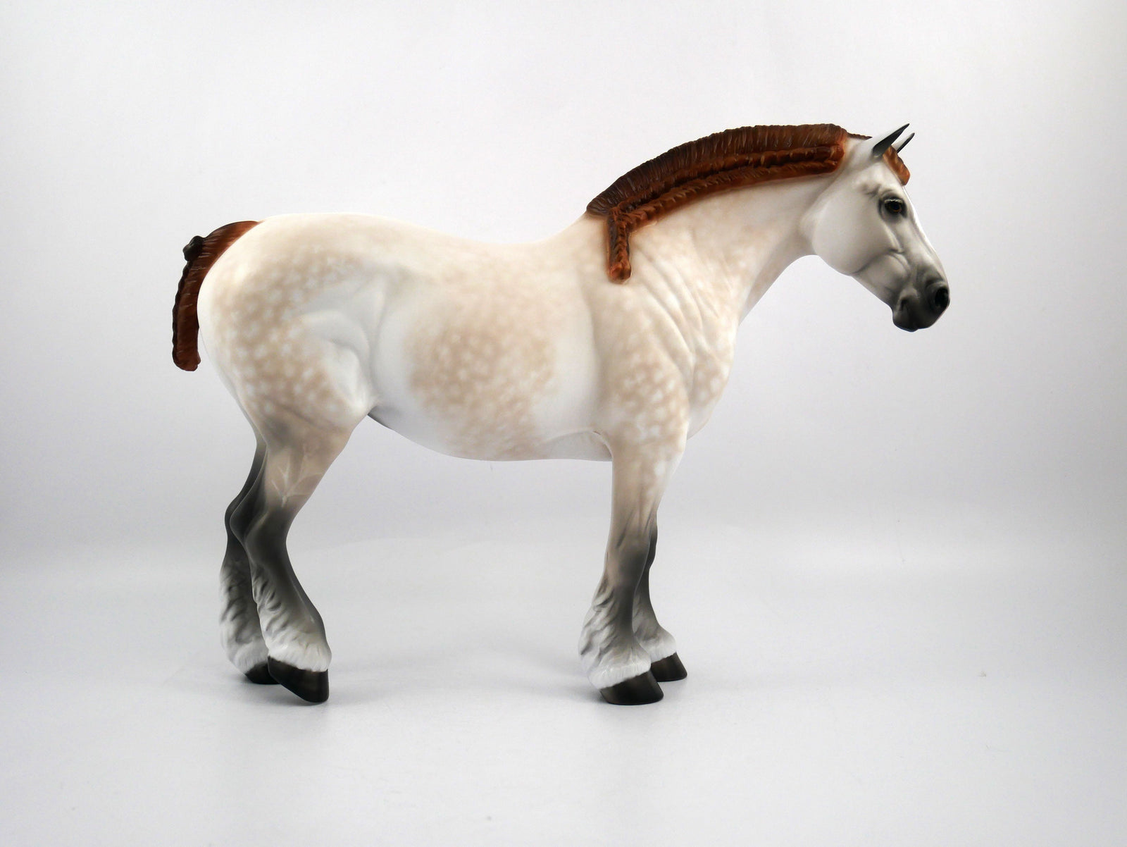 Joanie-OOAK Mulberry Grey Heavy Draft Mare Painted by Sheryl Leisure 1/20